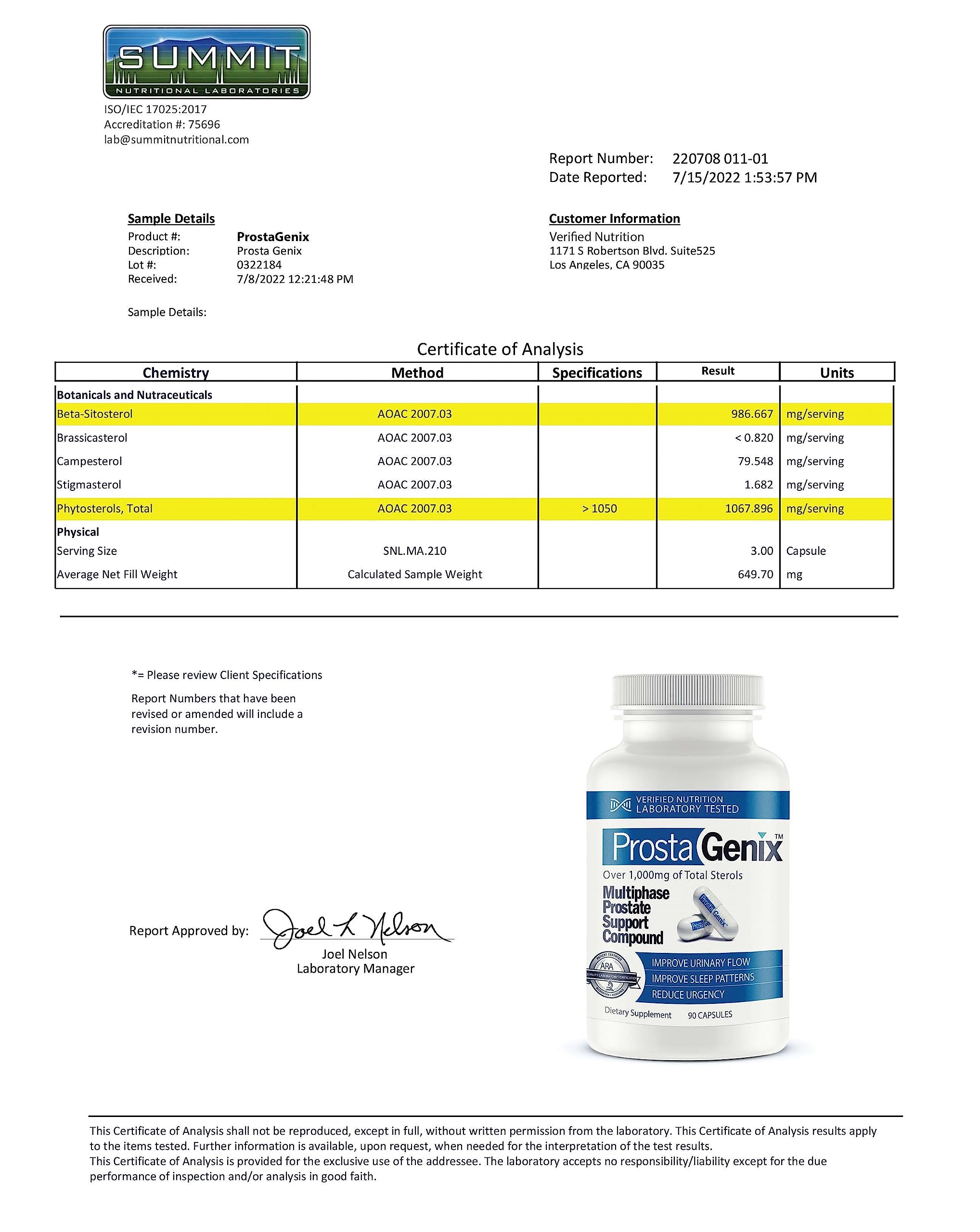 ProstaGenix Multiphase Prostate Supplement Capsule -3 Bottles- Featured on Larry King