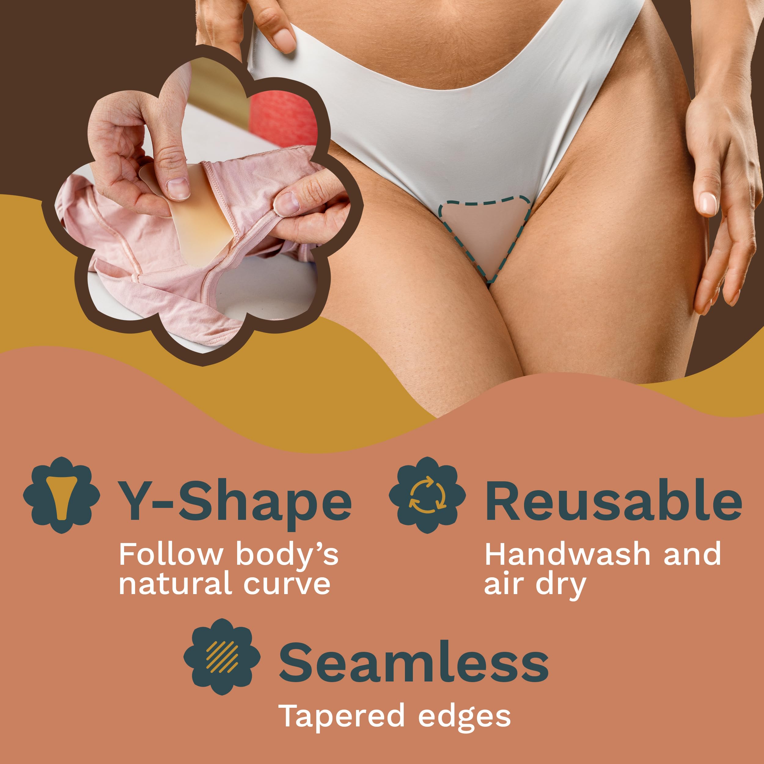 Camel Toe Concealer | Seamless Camel Toe Hider, Anti Camel Toe Cover Silicone Insert, No Camel Toe