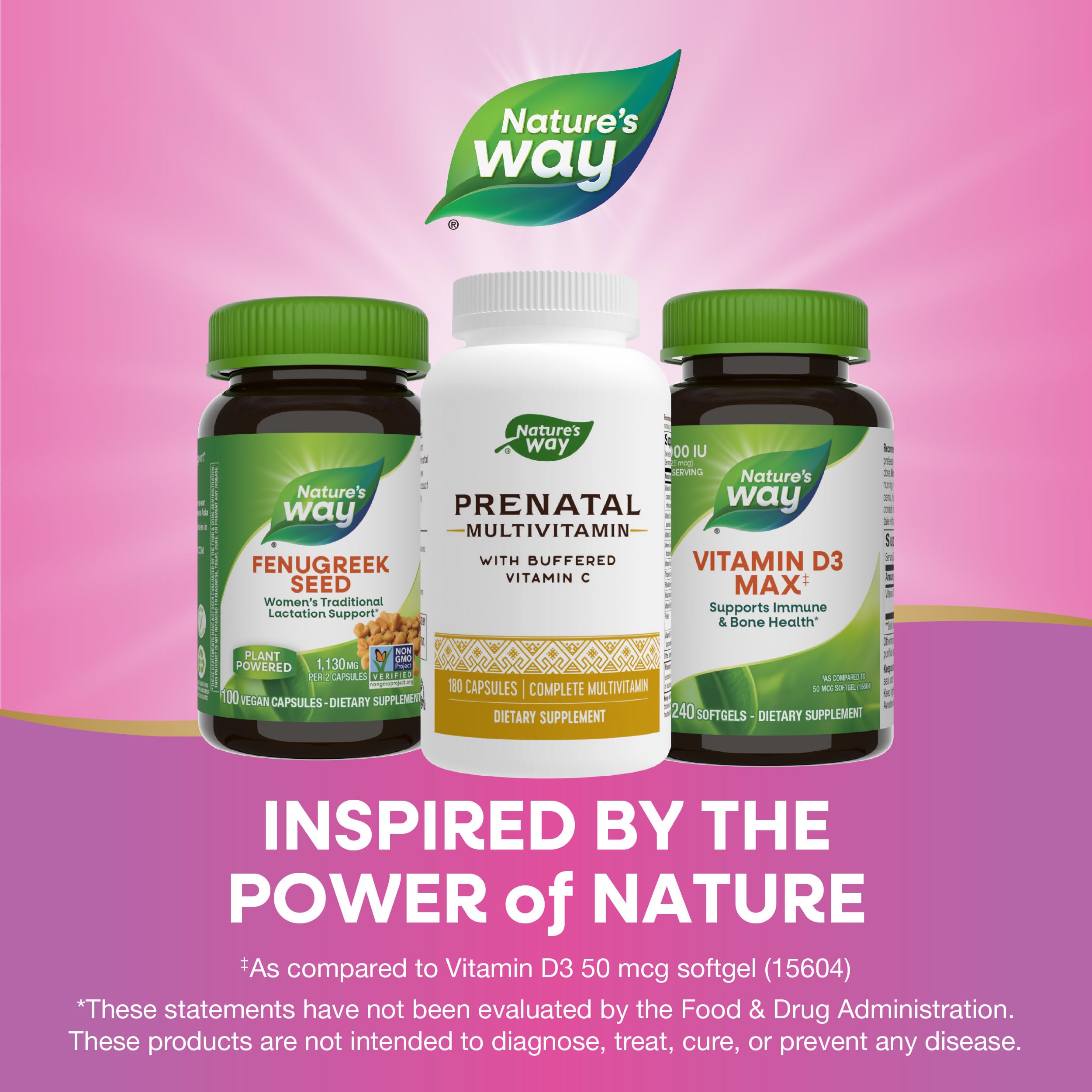 Nature's Way Prenatal Multivitamin, with folate for Healthy Brain and Spinal Development