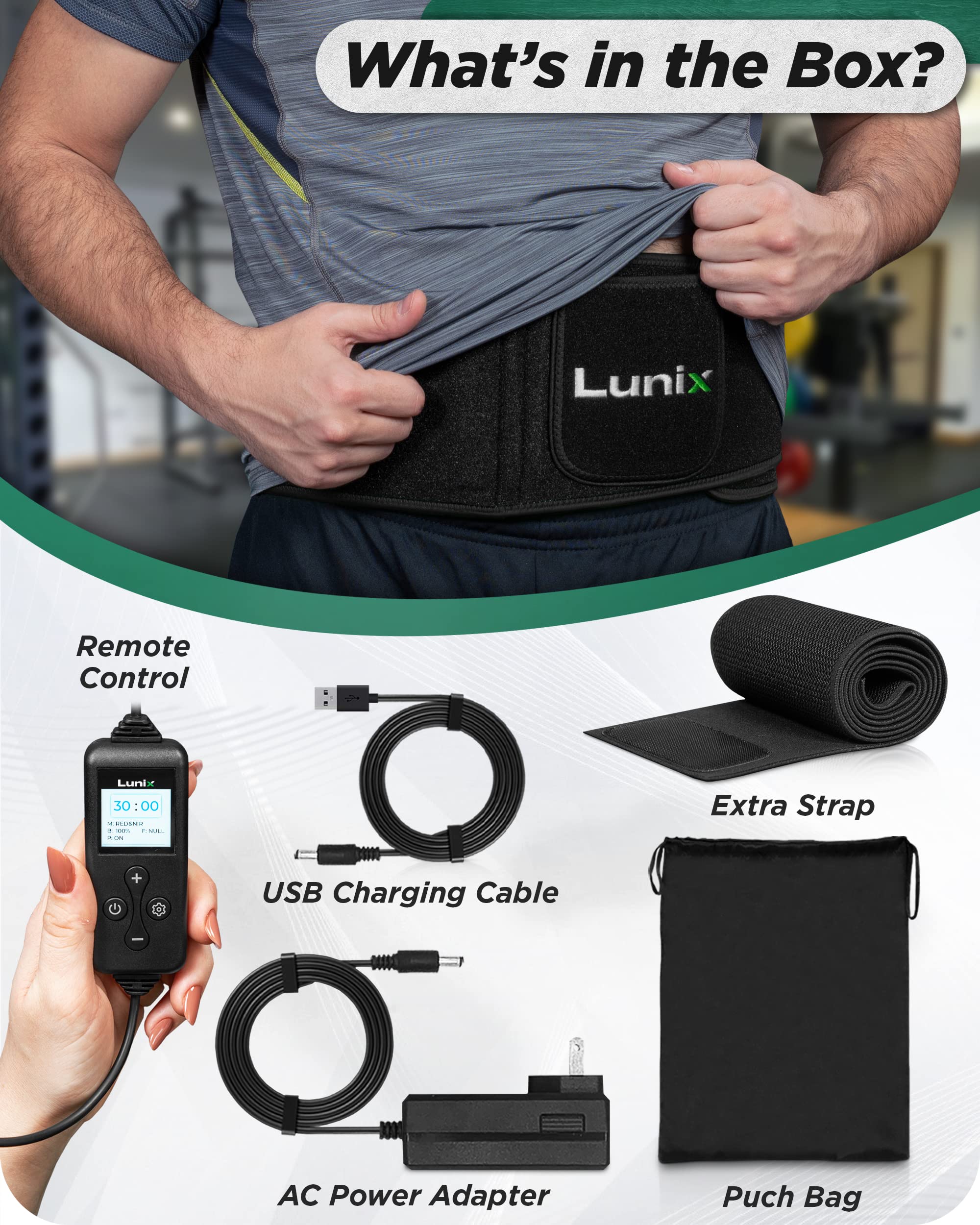 Lunix LX16 Red Light Therapy Belt, Near Infrared Light and Red Light Therapy to Improve Circulation