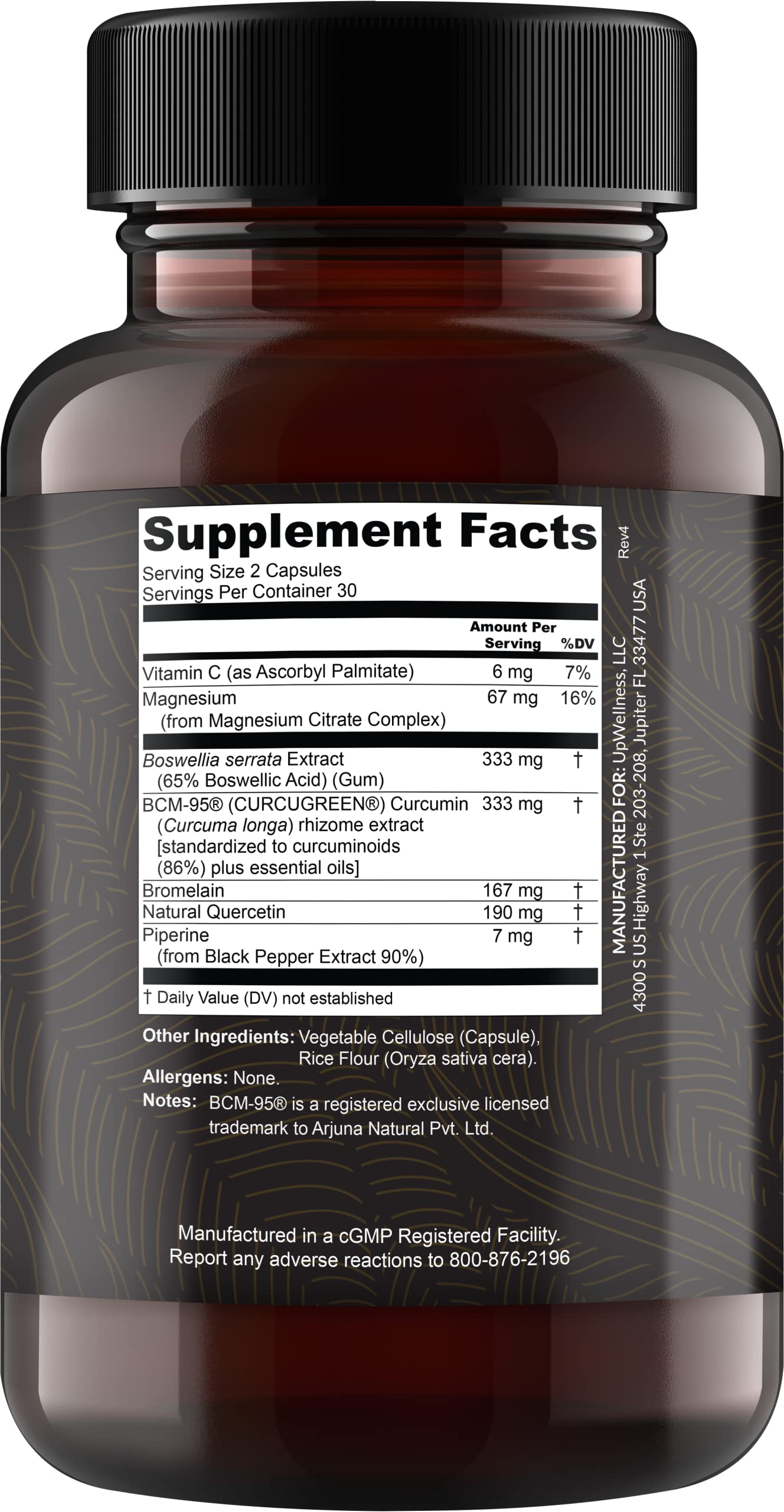 UpWellness Golden Revive + Joint Support with Quercetin, Magnesium, and Turmeric