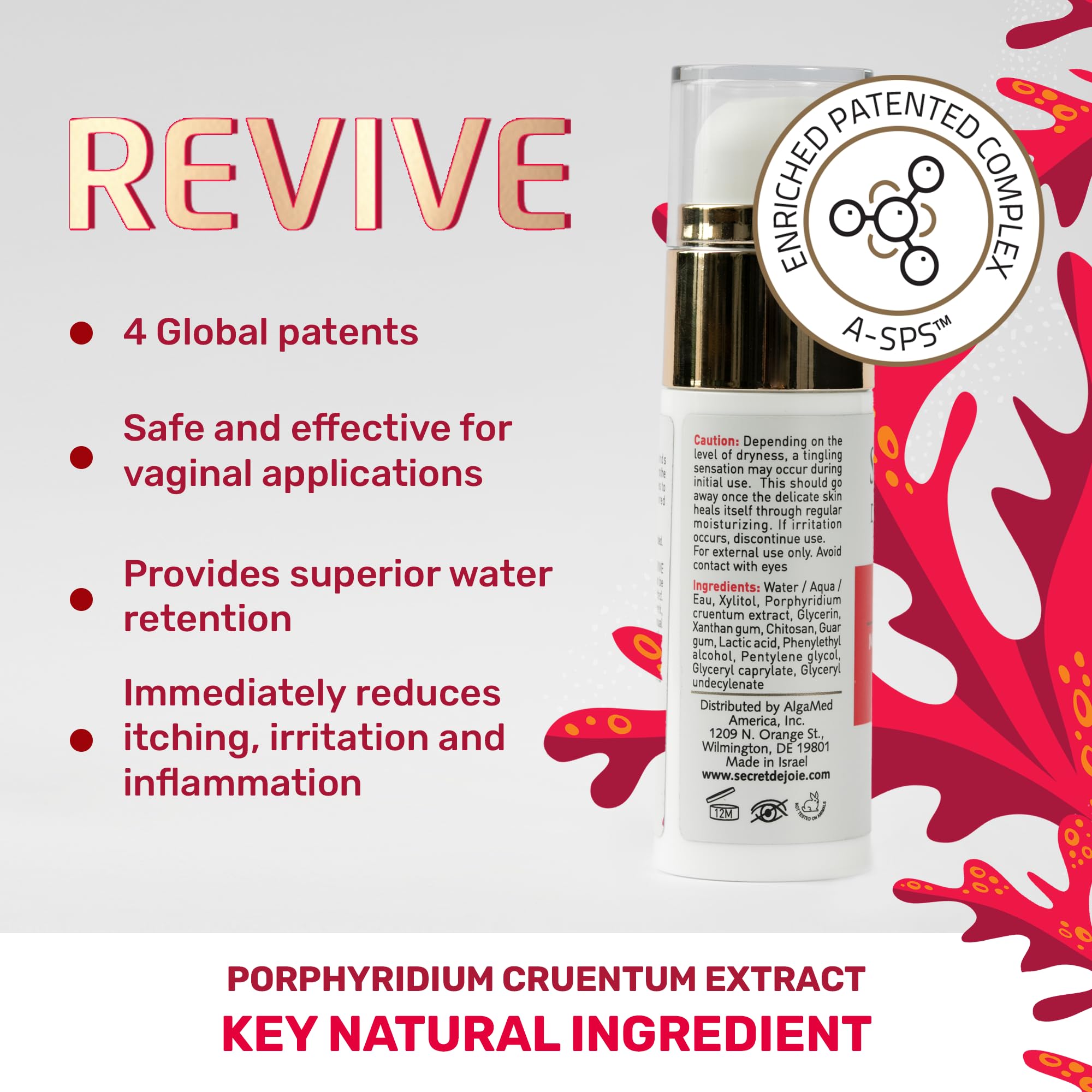 SECRET DE JOIE REVIVE Vaginal Moisturizer for Women - Long-Lasting Dryness & Discomfort Relief
