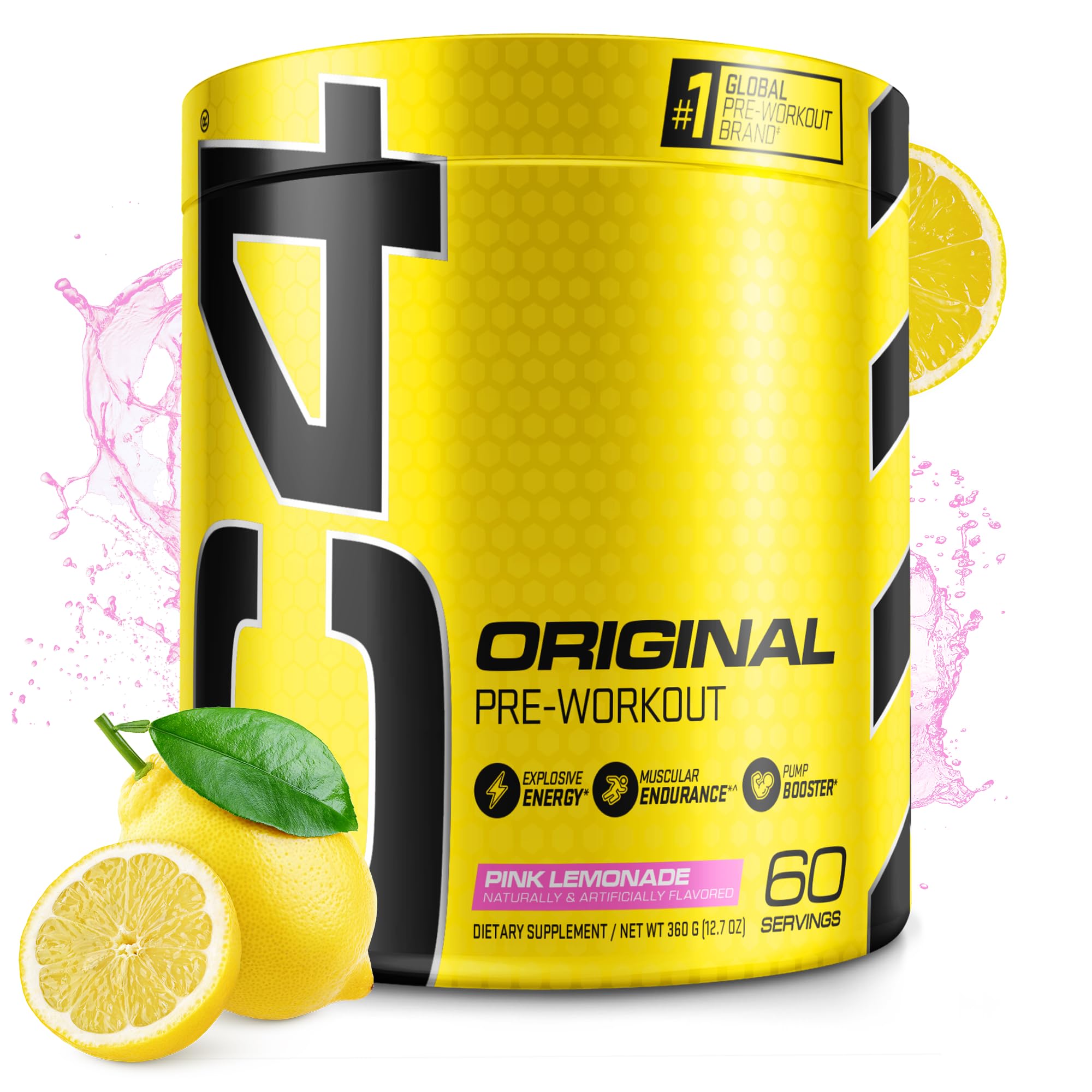 Cellucor C4 Original Pre Workout Powder Pink Lemonade Vitamin C for Immune Support 