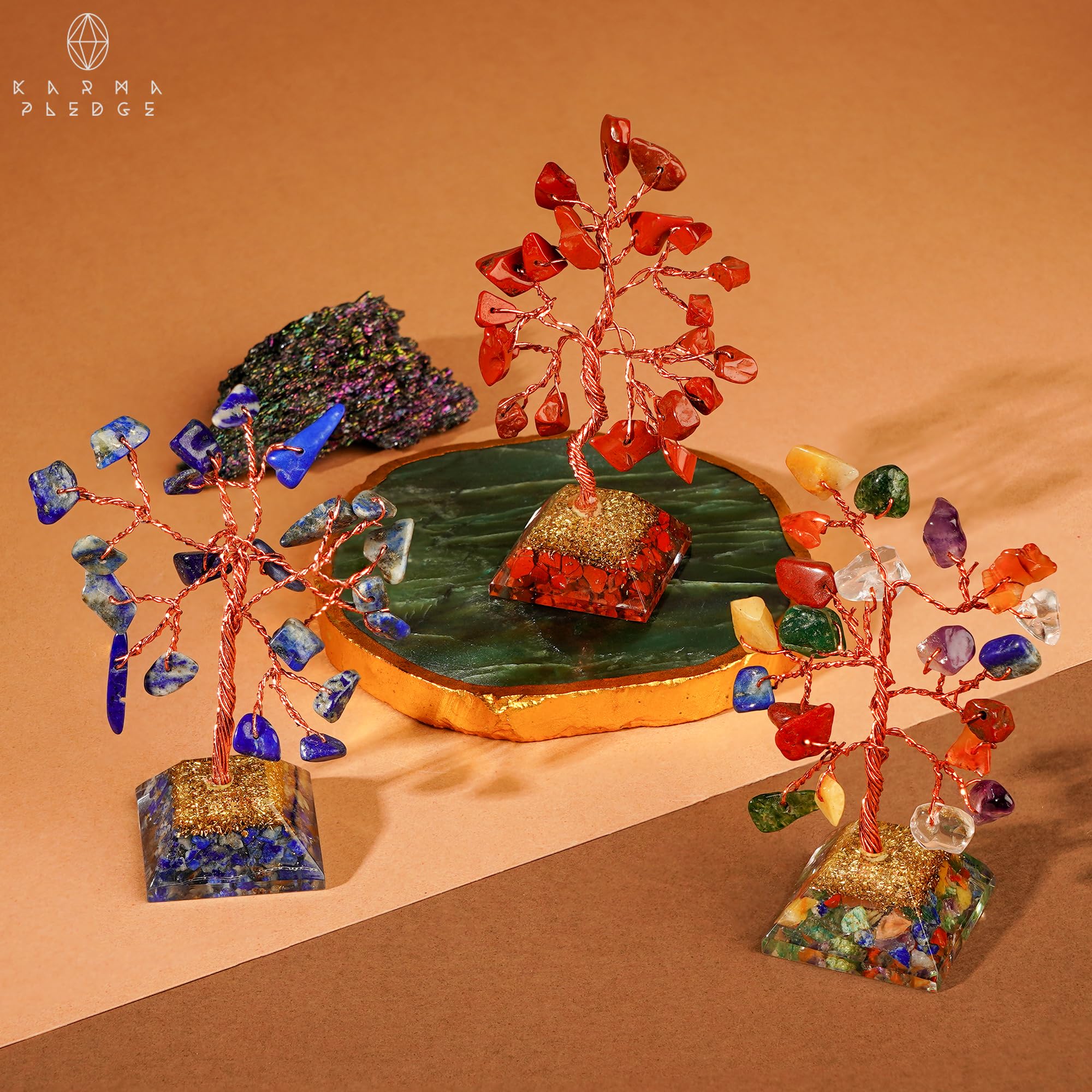 Crystal Tree Tree of Life 7 Chakra Healing Crystals & Stones for Positive Energy, Good Luck Gifts