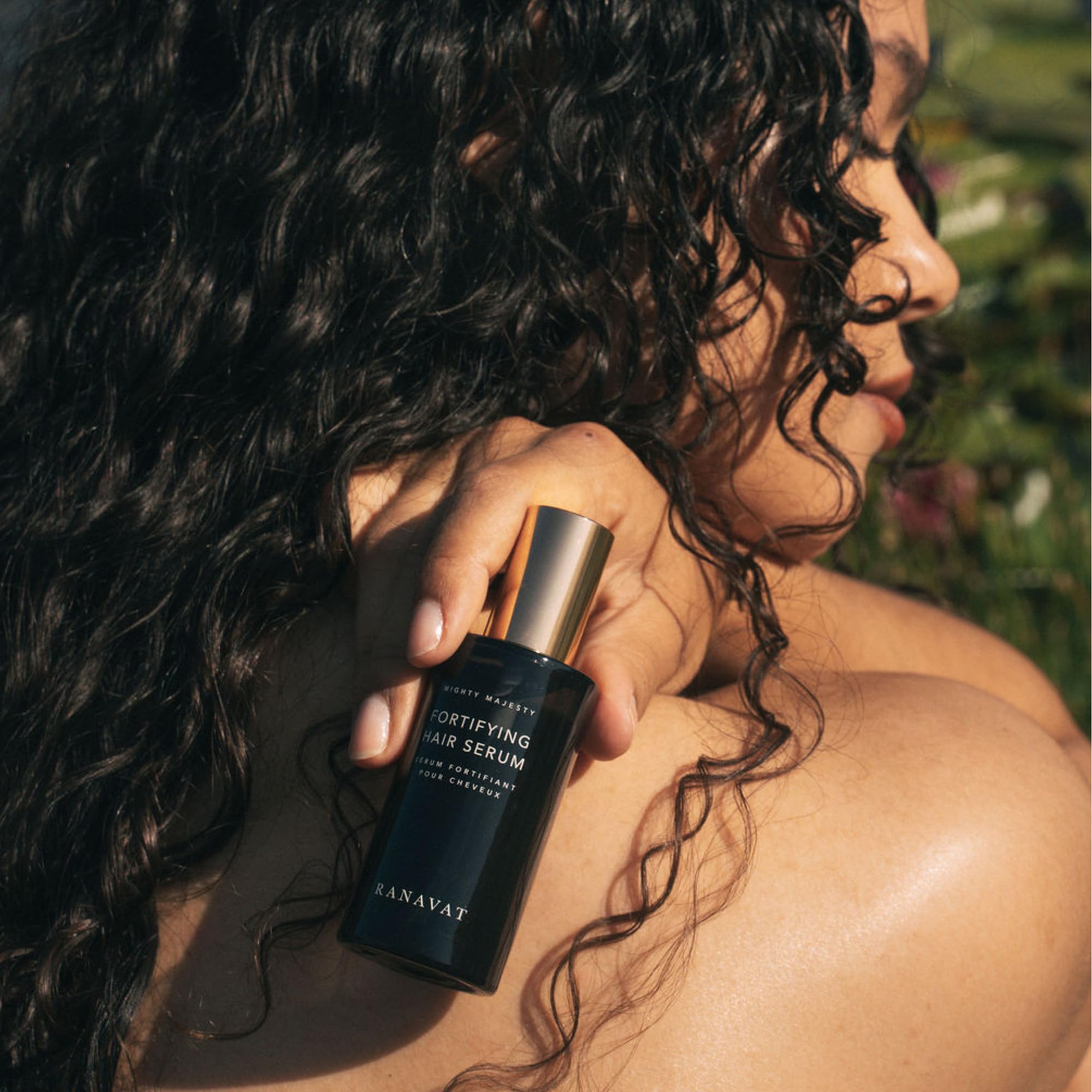 RANAVAT BOTANICS RANAVAT Mighty Majesty - Fortifying Hair Serum - Hair Oil Serum for Scalp Hydration, Frizz Control, & Hair Shine - With Jasmine and Amla Extract (1.7 oz)