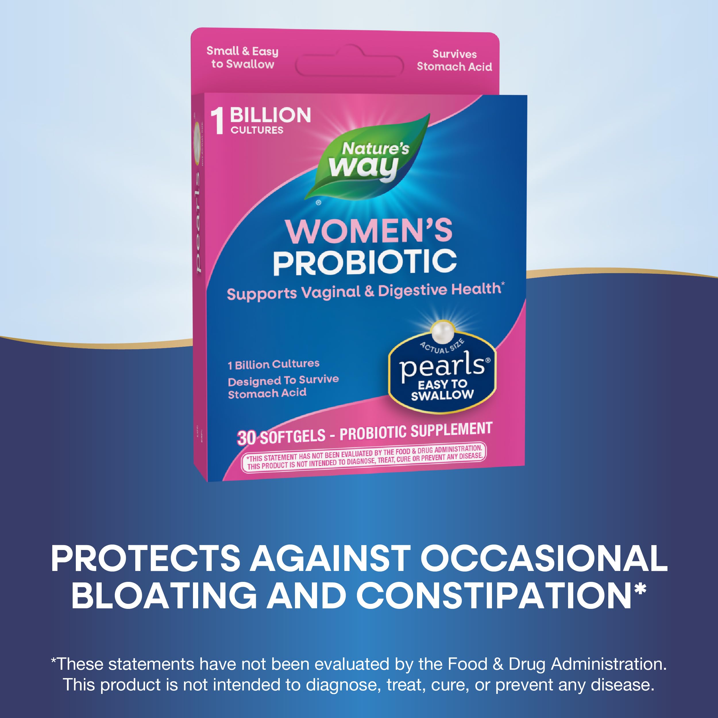 Nature's Way Women's Probiotic Pearls, Supports Vaginal and Digestive Health*, 1 Billion Live Cultures