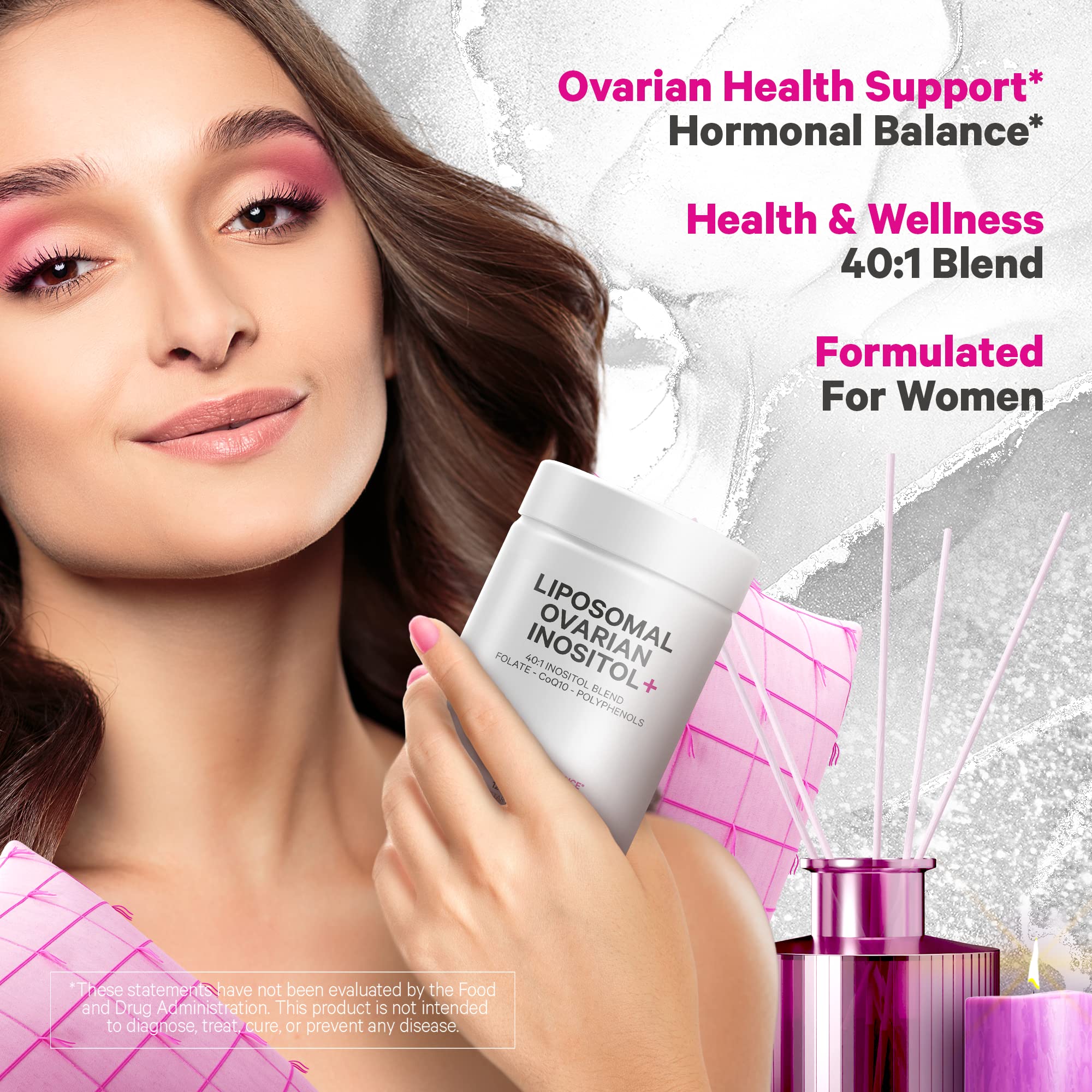 Codeage Liposomal Ovarian Inositol + Supplement - Myo-Inositol, D-Chiro-Inositol