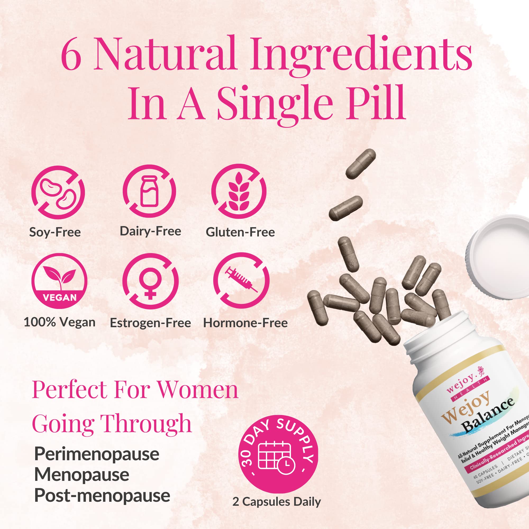 Wejoy Balance Menopause Supplements for Women - Uniquely Formulated