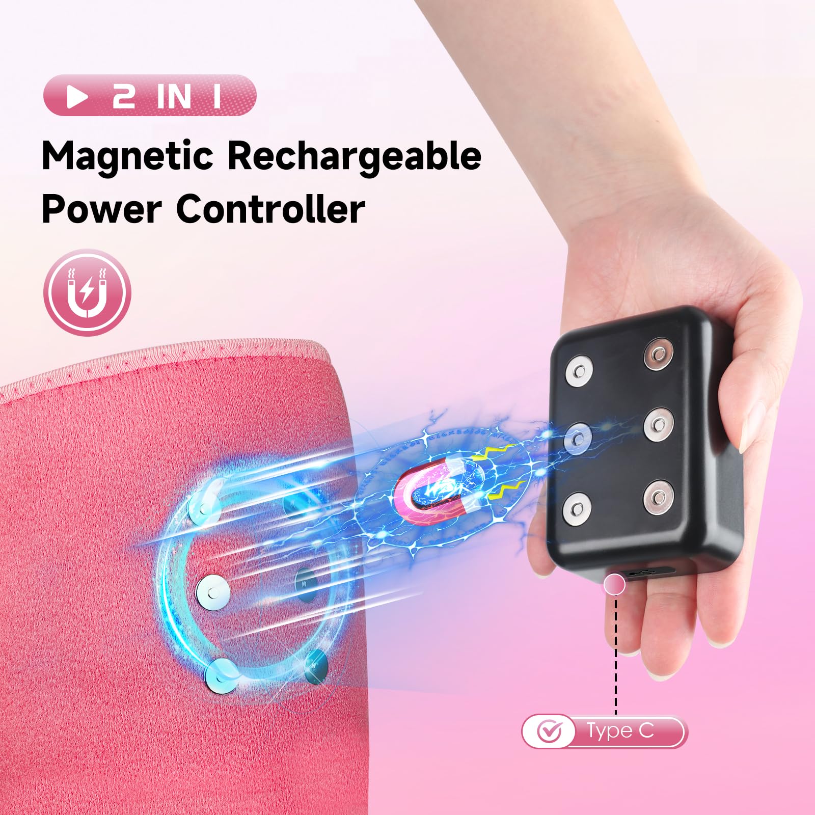 Red Light Therapy Belt Pad: Near Infrared Lamp Pain Relief 156 LEDs Wrap Body Heating Pads