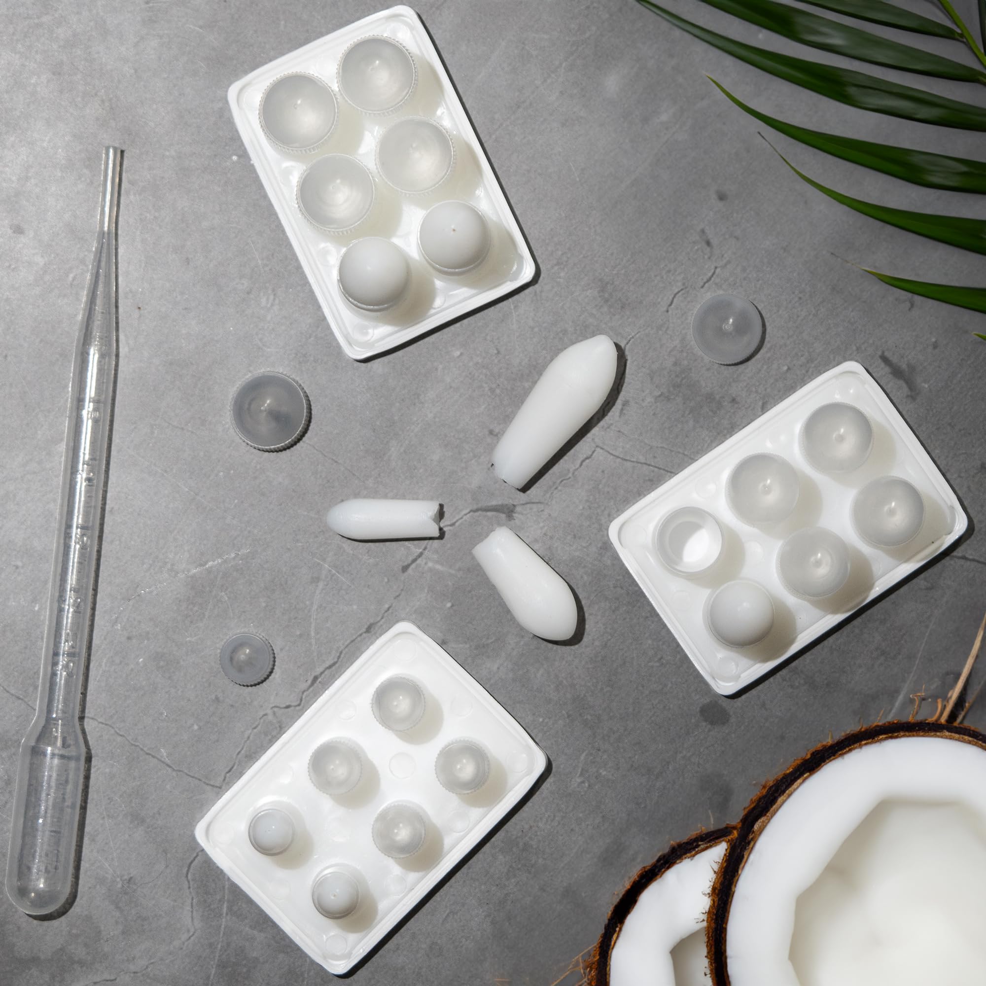 Suppository Molds Kit - Made in France, 3 Sizes (1ml, 2ml, 3ml), Reusable Suppositories Mold - 4 Trays