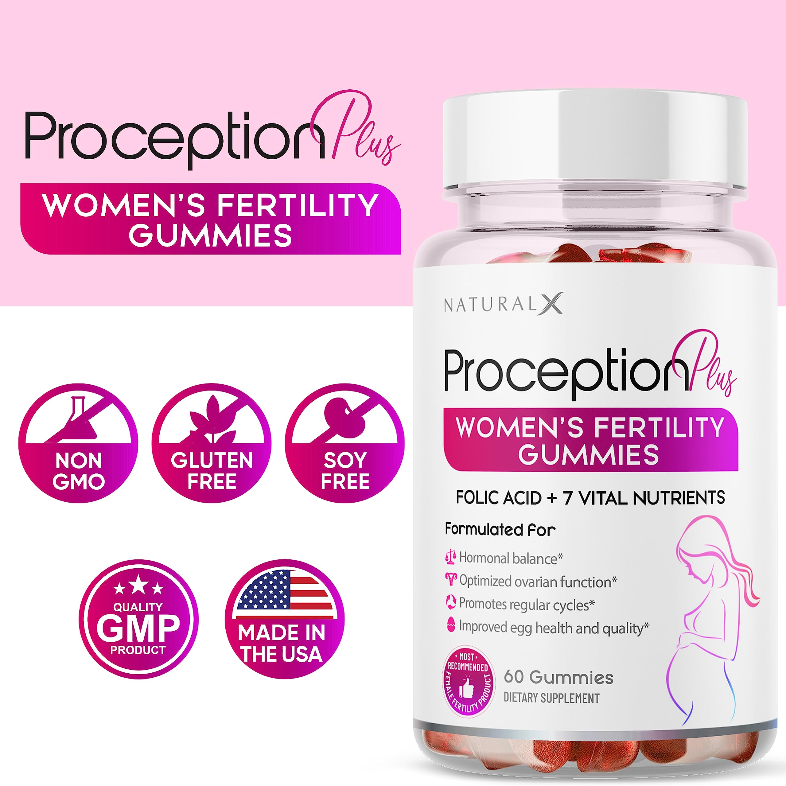Proception Plus Fertility Gummies – Regulate Your Cycle, Balance Hormones, Aid Ovulation