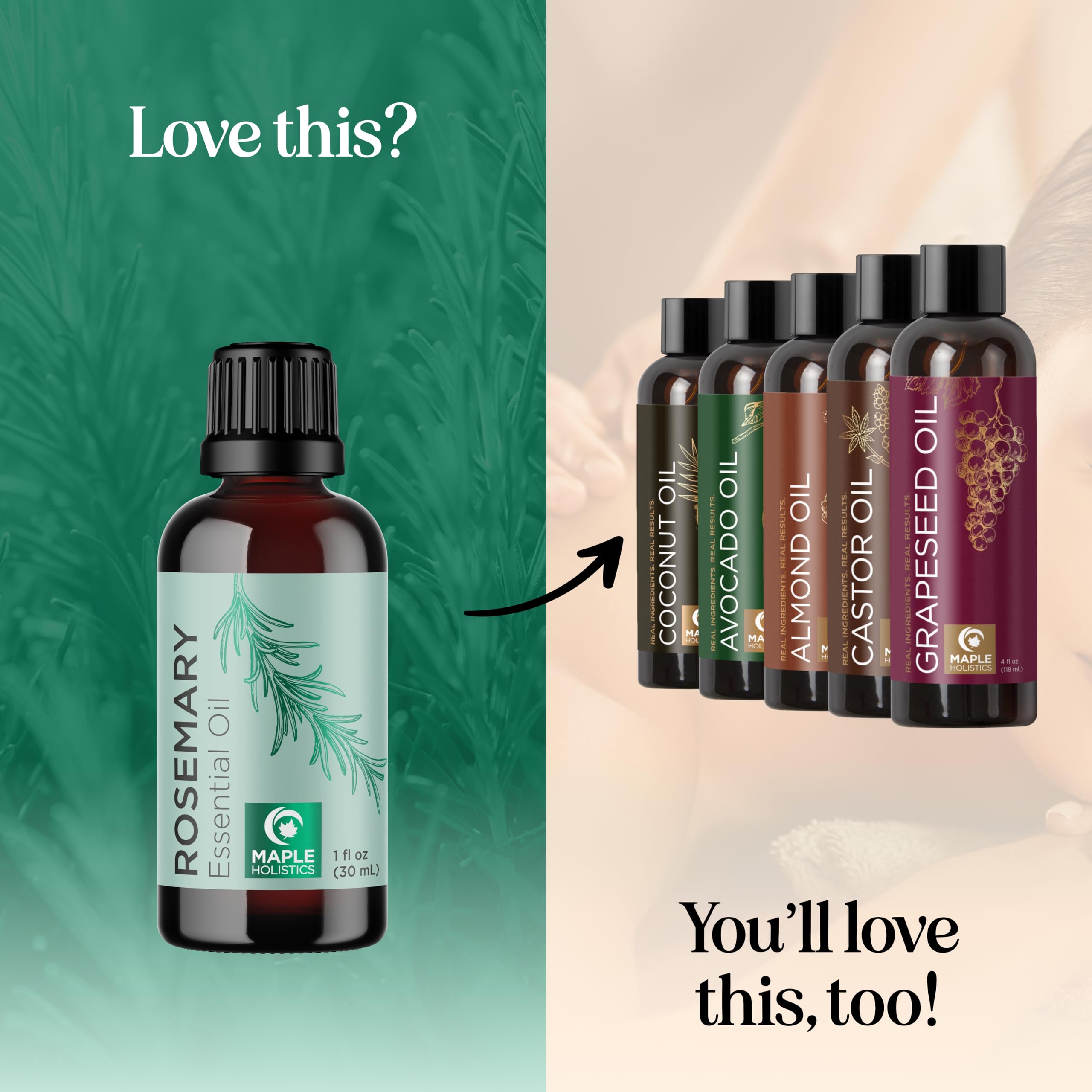 Pure Rosemary Essential Oil for Aromatherapy - Pure Rosemary Oil for Hair Skin and Nails