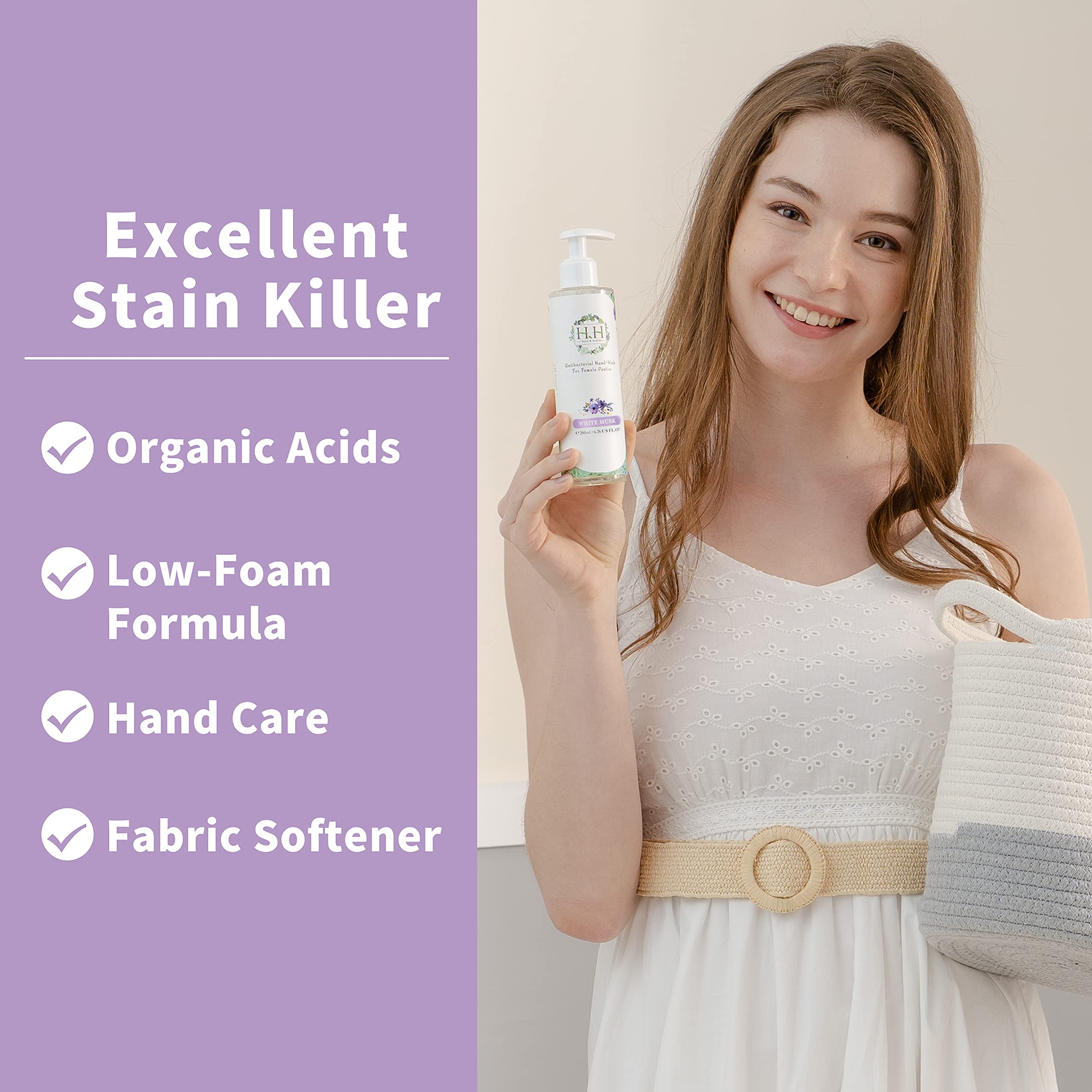 Feminine Wash+Panties Stain Remover Detergent - Natural Essential Oil Scent Vaginal Wash Women