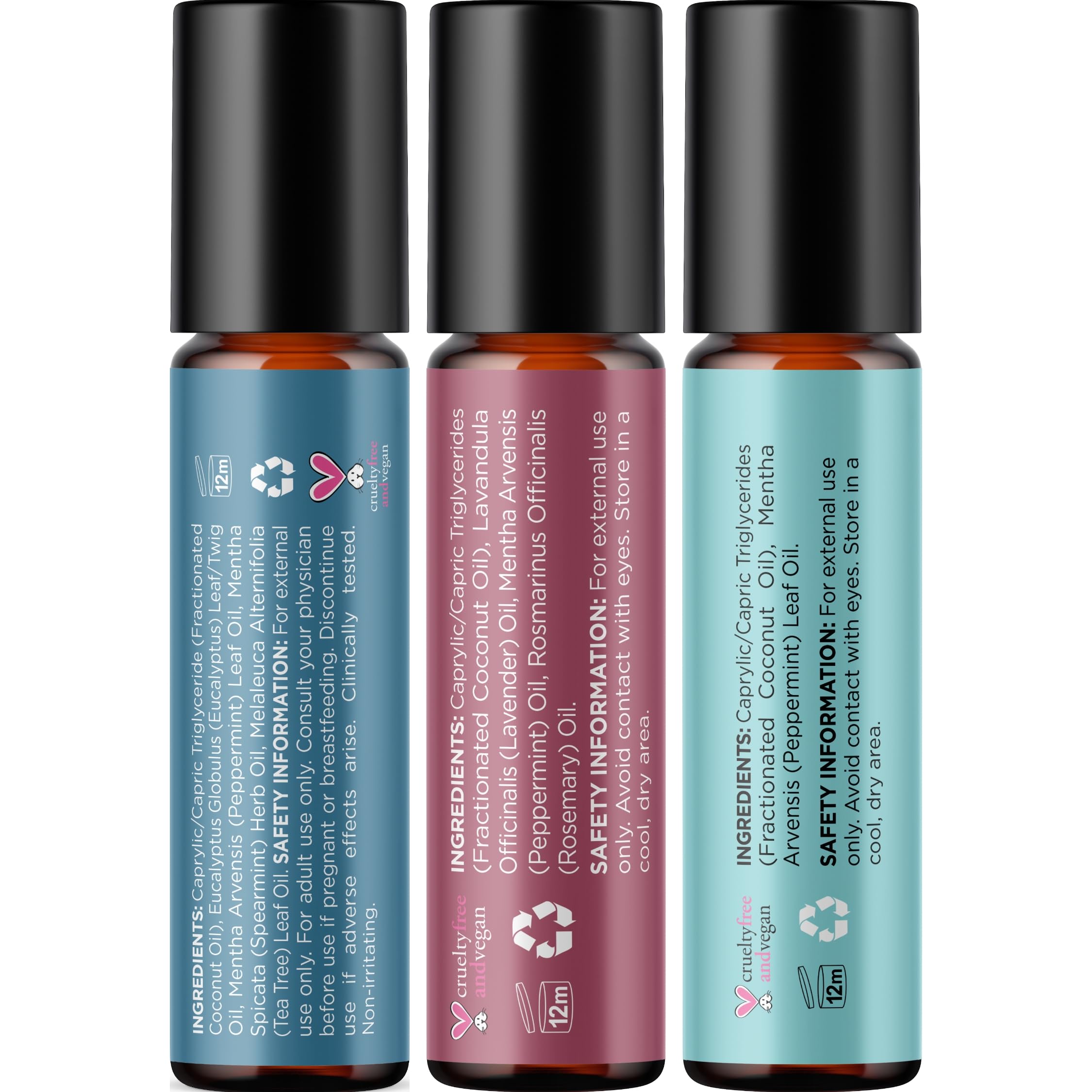 Headache Roll on Essential Oils - Aromatherapy Essential Oils Sets Variety Pack with Peppermint Clarify