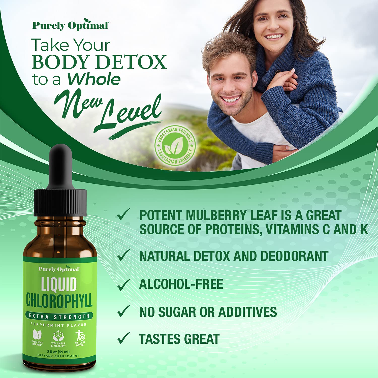 Premium Chlorophyll Liquid Drops - 100% Natural & Gluten Free Liquid Chlorophyll