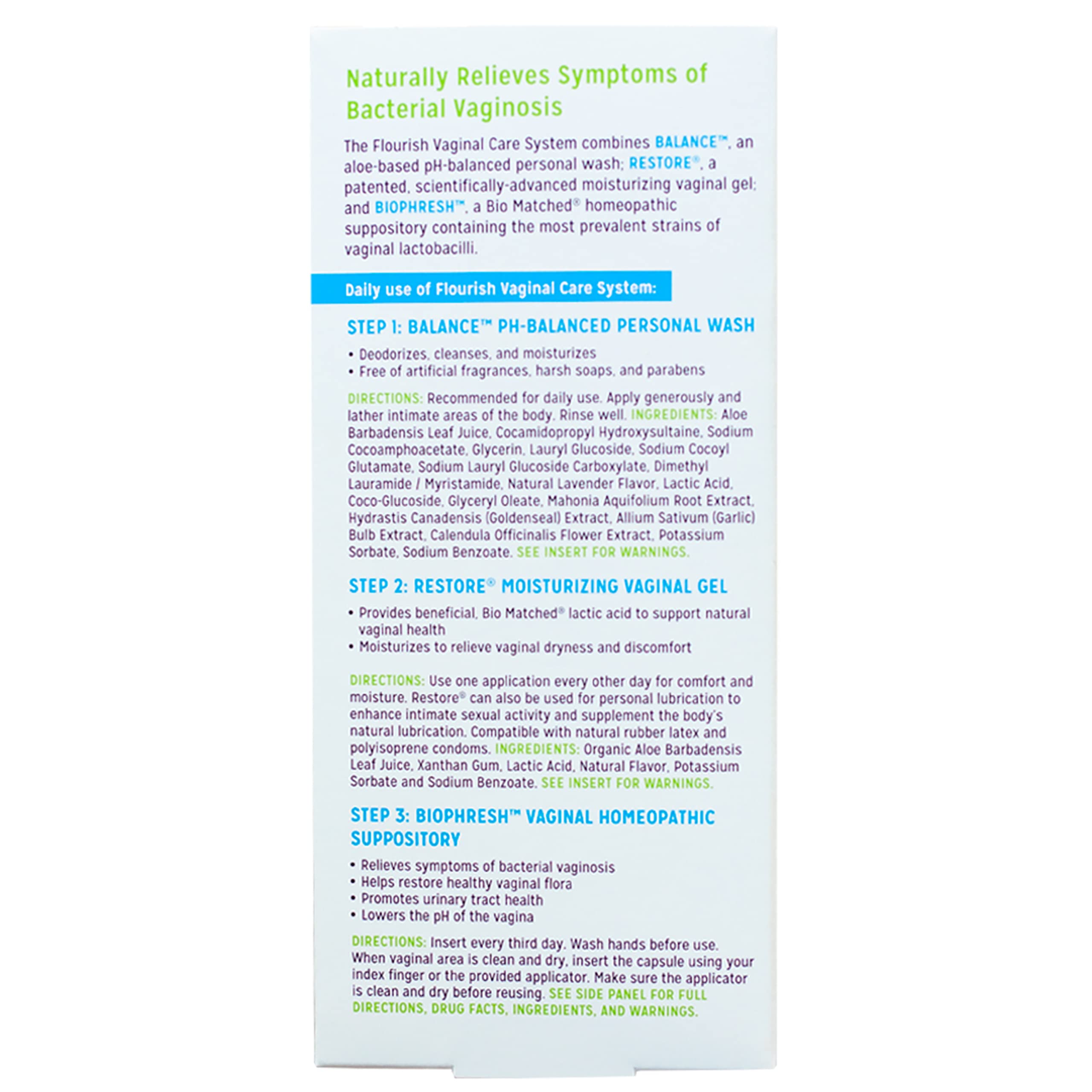 Good Clean Love Flourish Vaginal Care System, 30-Day Regimen, Relieves Itching & Irritation, Includes Personal