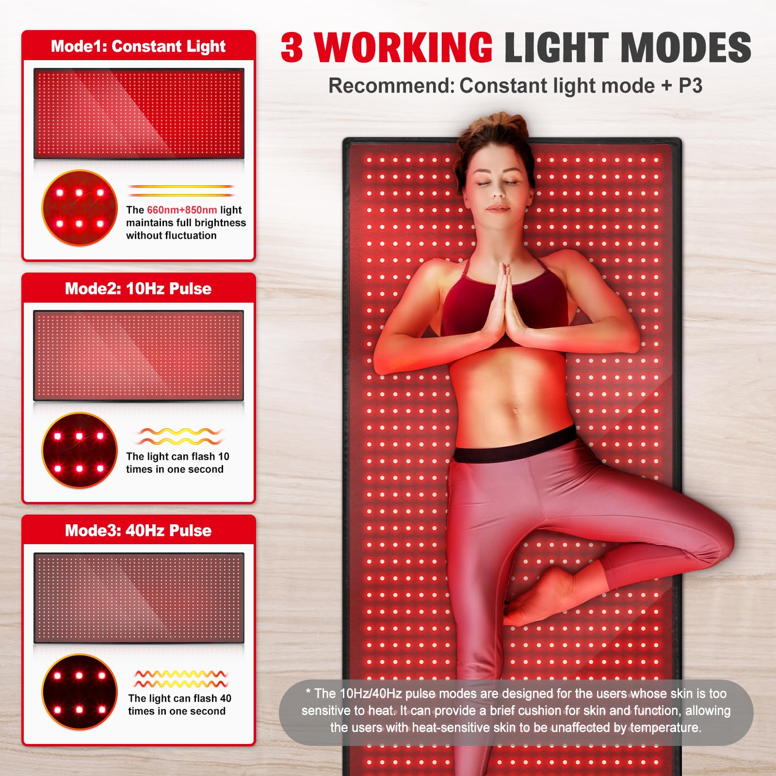 Red Light Therapy Mat for Body, 71"x 31" Red Light Therapy Blanket Red Near Infrared 660nm 850nm