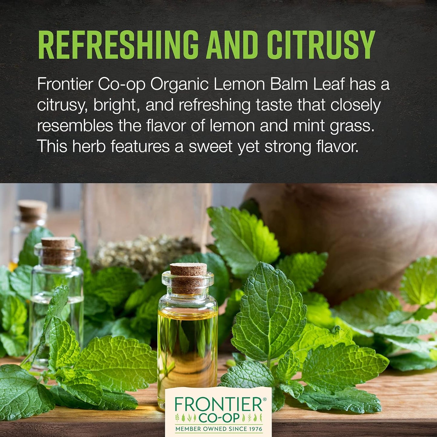 Frontier Co-op Organic Cut and Sifted Lemon Balm Leaf, 1lb