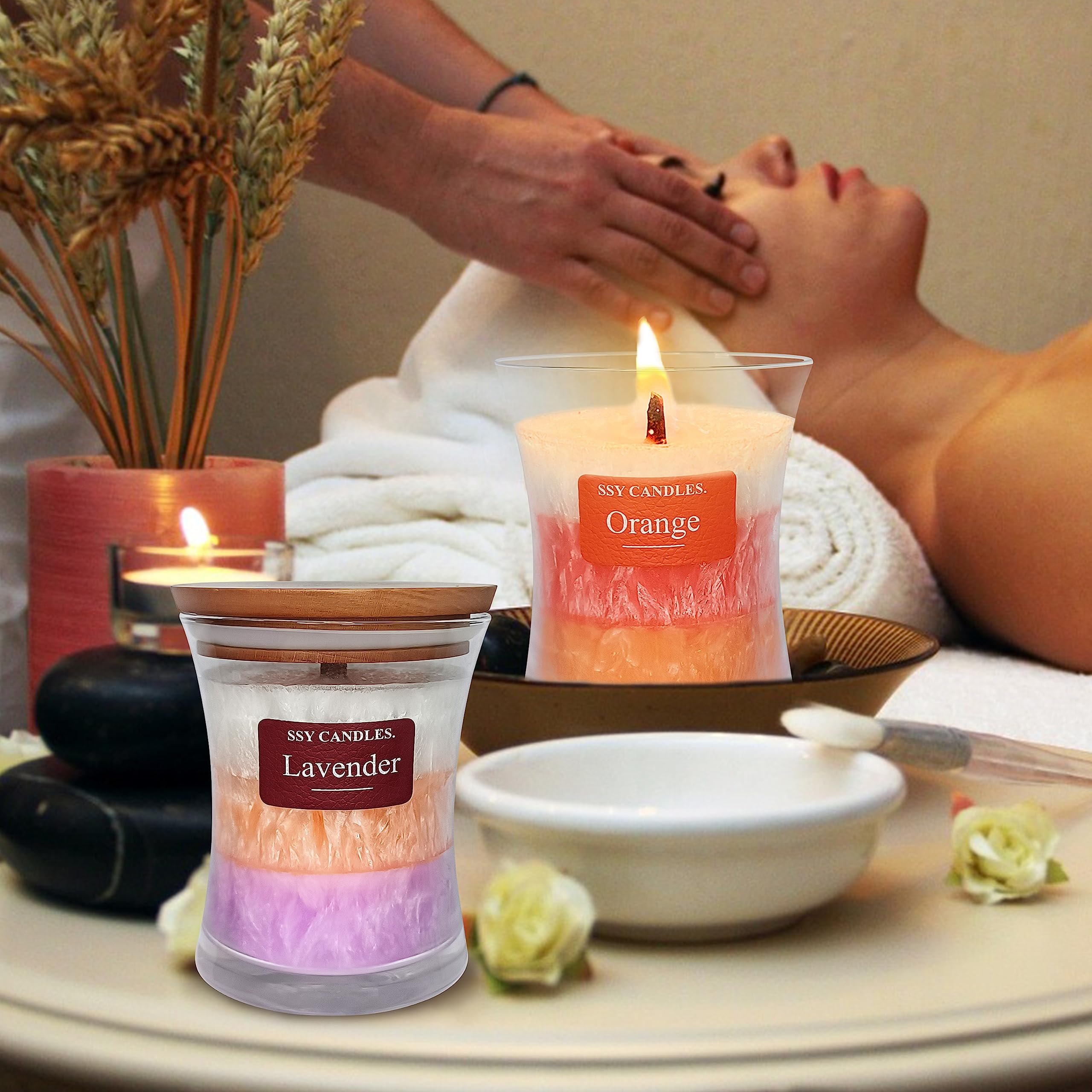 Citrus Jar Aromatherapy Candle Scented Candle Handmade Soy Candles Wood Candles Wick Fragrance