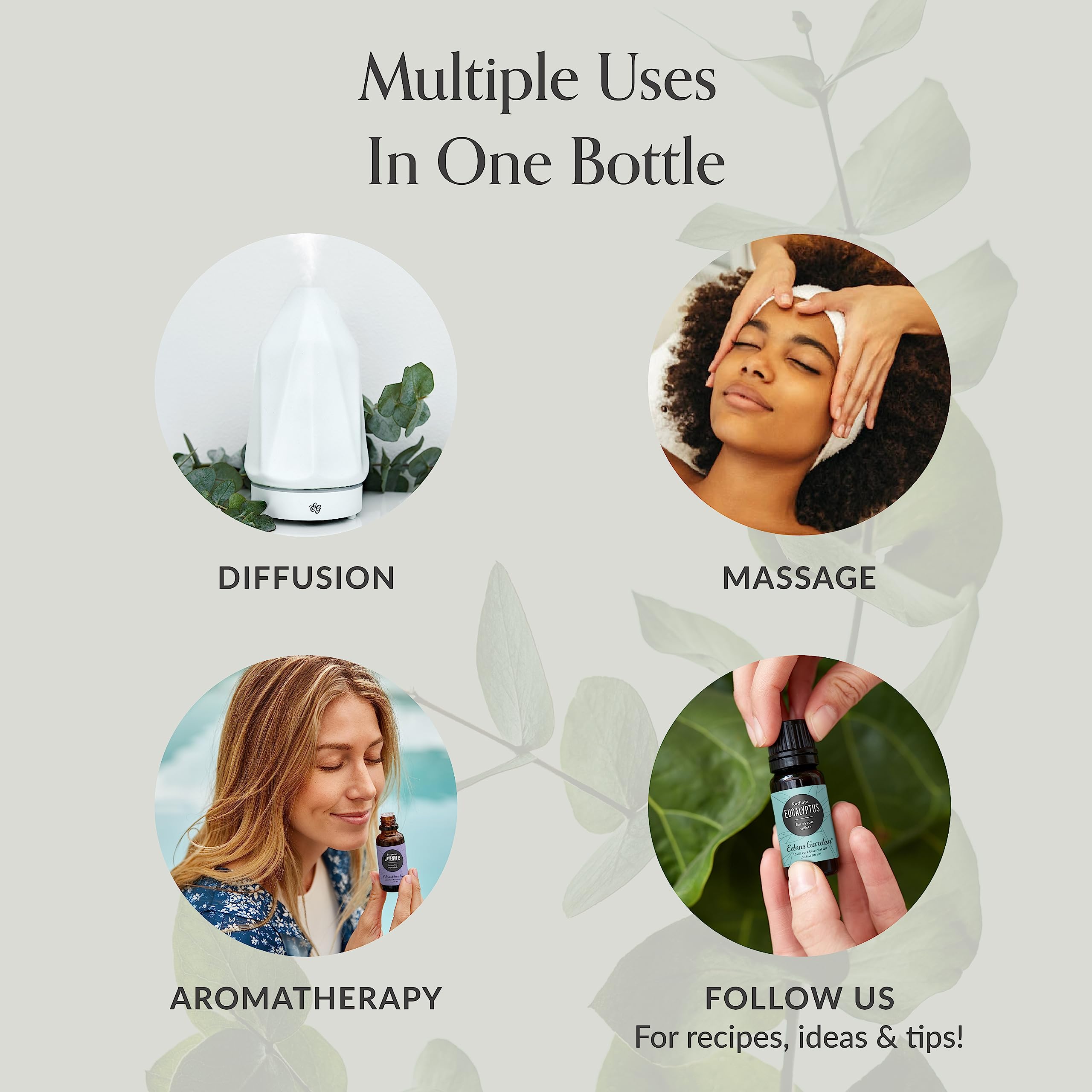 Edens Garden Essential Oil Well-Being Set, 3 Pure Essential Oils for Diffusers for Home