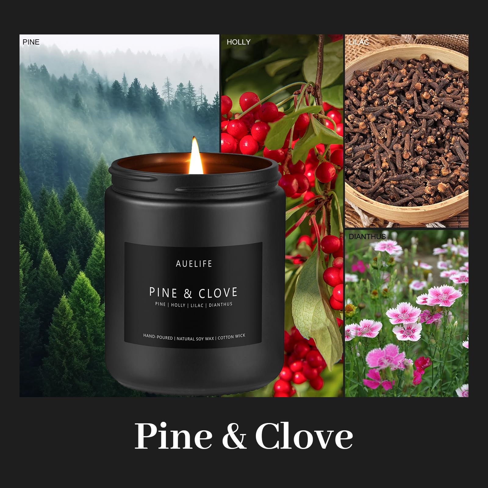 Scented Candles Set | Men Candles Set, Candles for Men Scented Candles for Home - 4 Pack Candles Scents