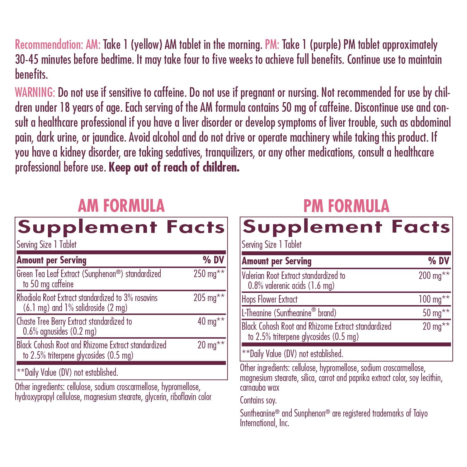 Nature's Way AM/PM PeriMenopause and Menstrual Cycle Symptom Support