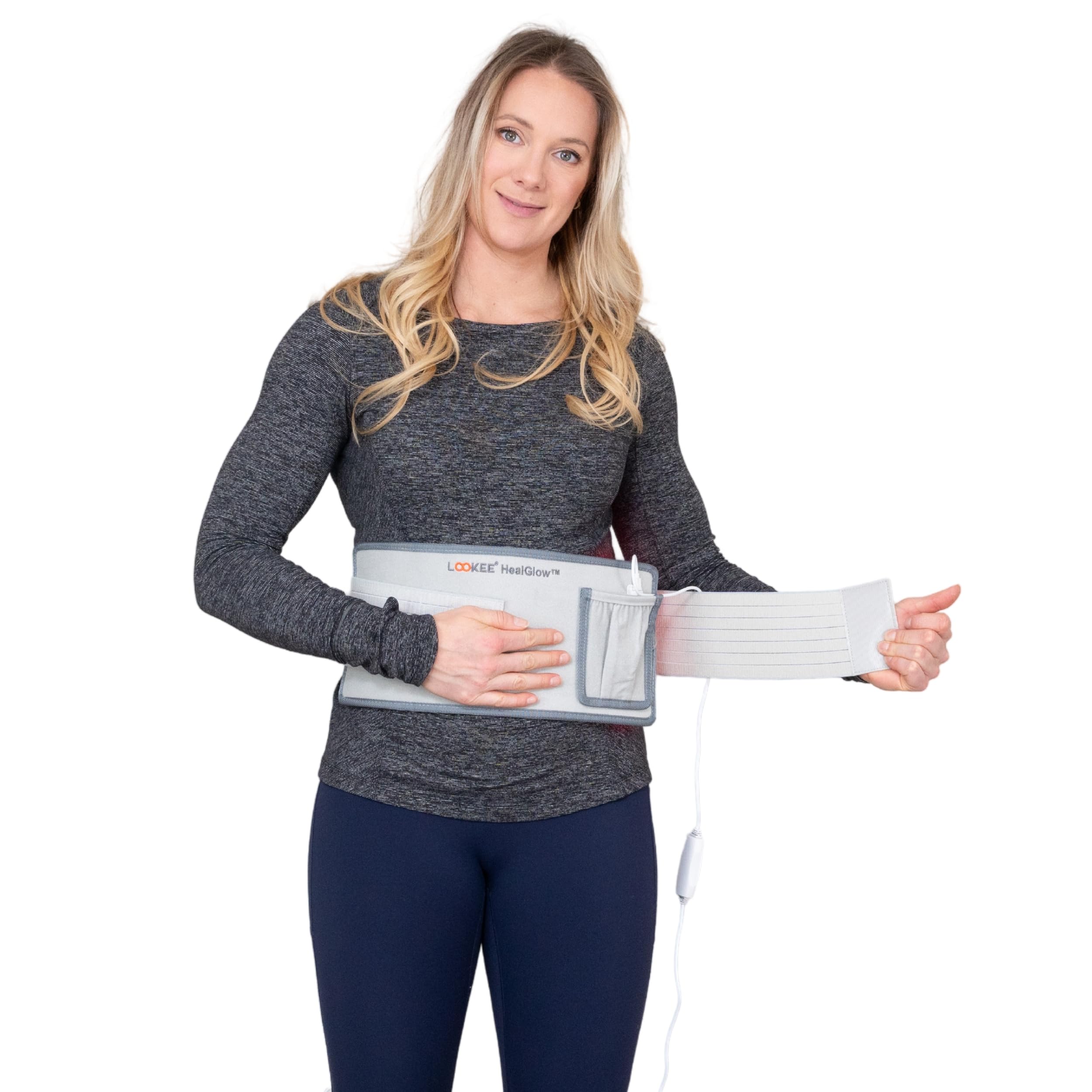 LOOKEE HealGlow Pro Medical Infrared & Red-Light Therapy Belt - LED Technology - 60W Powerful