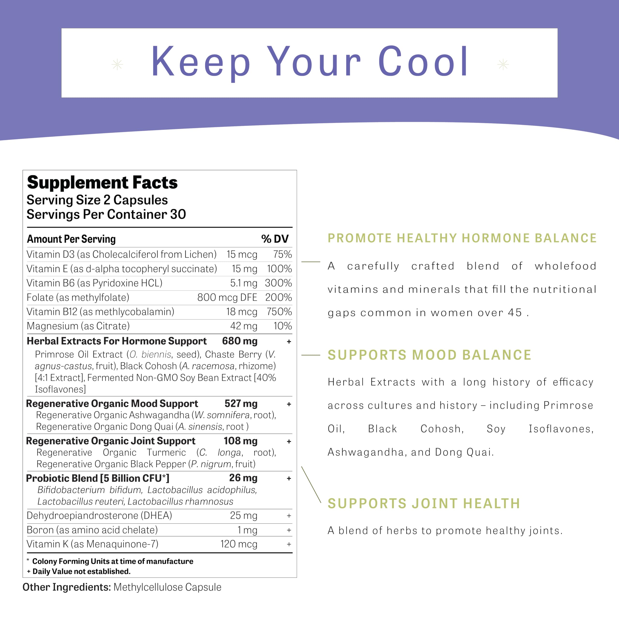 Nutritional Roots 5-in-1 Menopause Support Herbal Multivitamin for Women