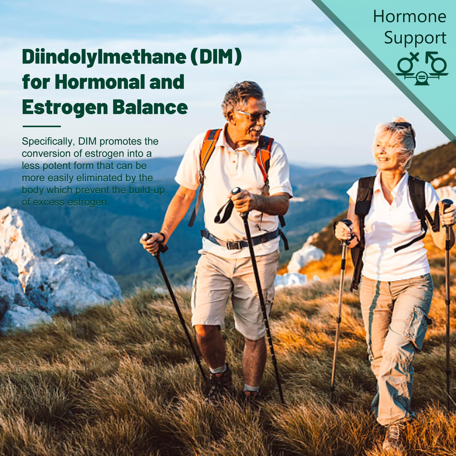 DIM Supplement Women 400mg, Estrogen Supplement for Women, Sugar Free DIM Gummies for Men & Women