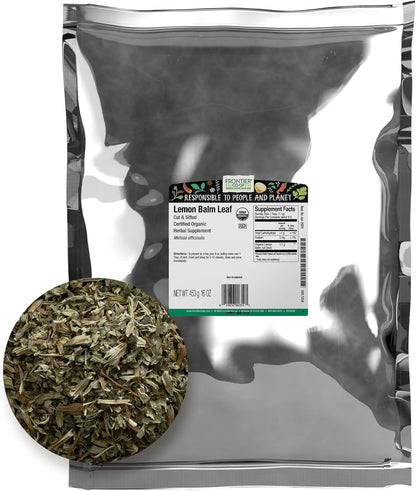 Frontier Co-op Organic Cut and Sifted Lemon Balm Leaf, 1lb