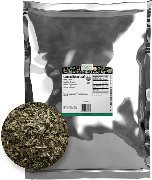 Frontier Co-op Organic Cut and Sifted Lemon Balm Leaf, 1lb