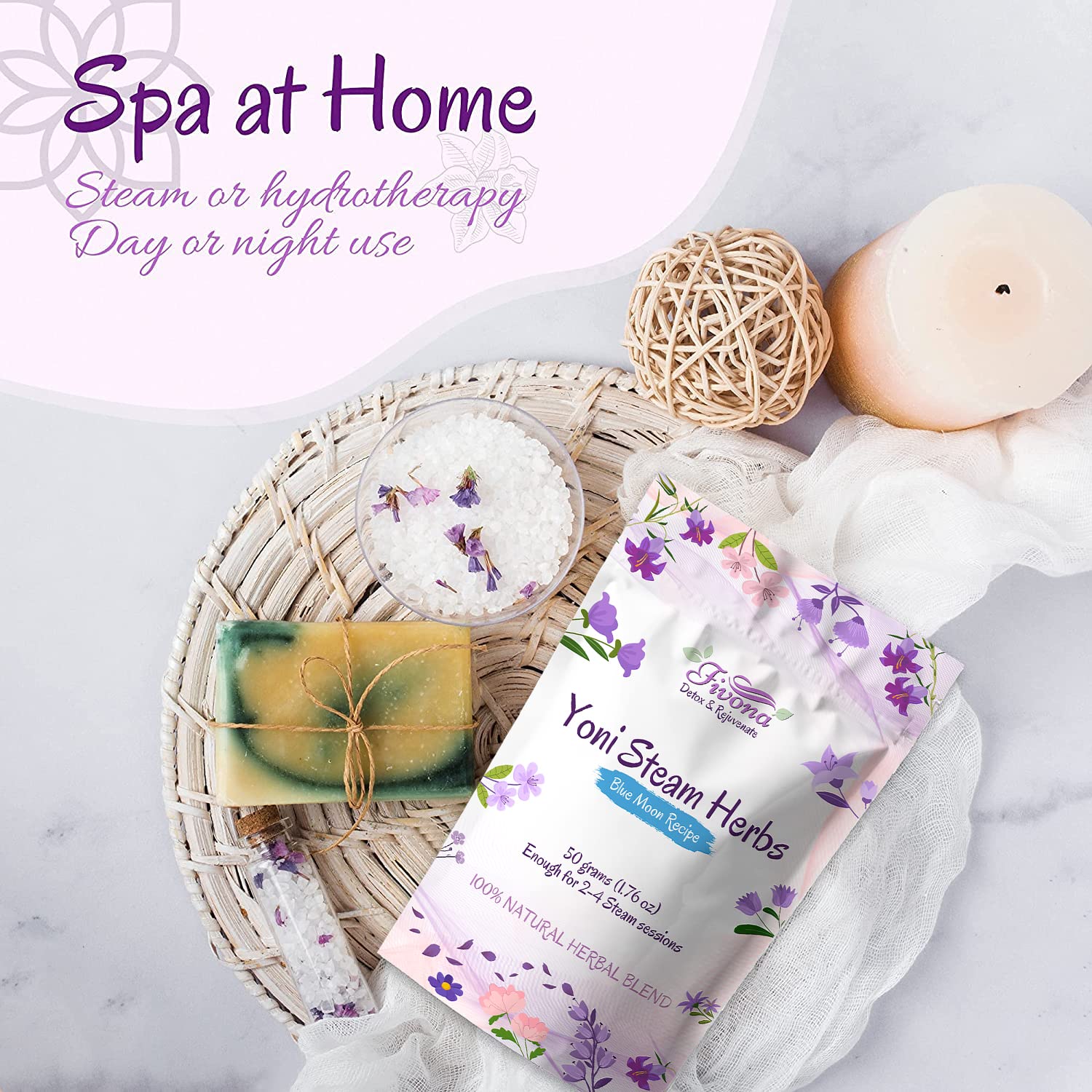 FIVONA Yoni Steaming Herbs - For Feminine Use And Rituals - V-Detox, Cleanse, Wash, Odor Control