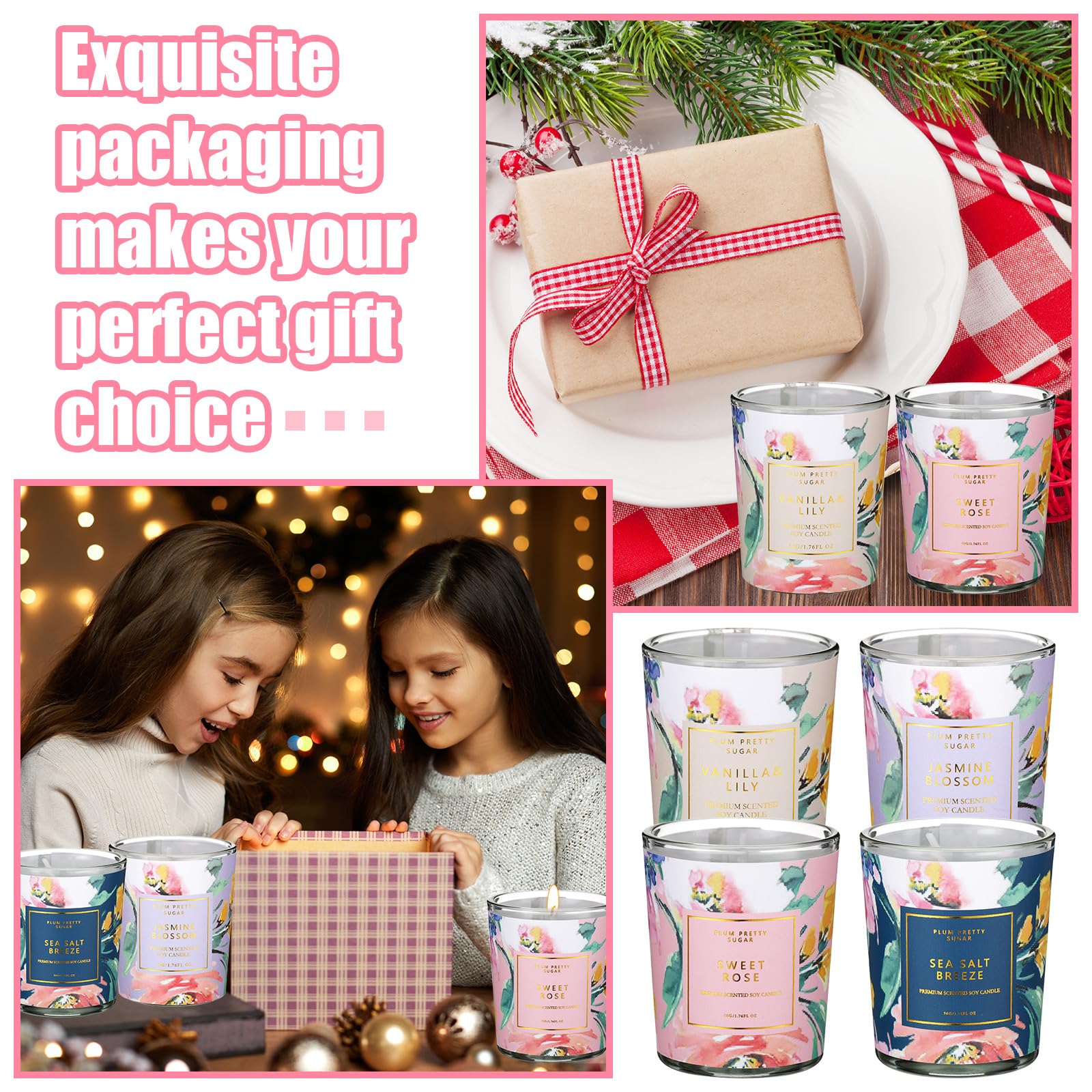 MTLEE 24 Pcs Candles for Home Scented Candle Gifts for Women Bulk 8 Long Lasting Aromatherapy Jar