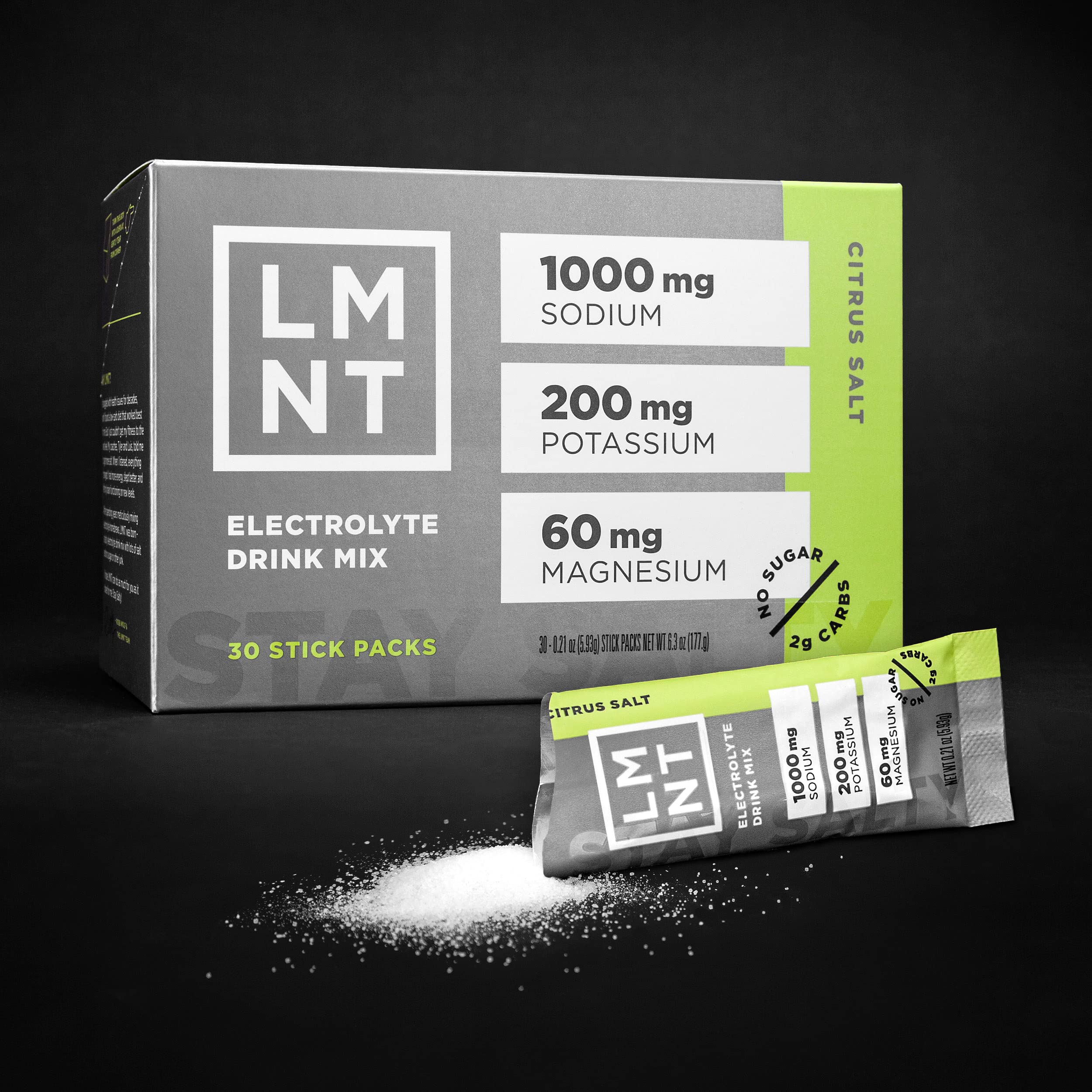 LMNT Zero-Sugar Electrolytes - Citrus Salt - Hydration Powder Packets | No Dodgy Ingredie