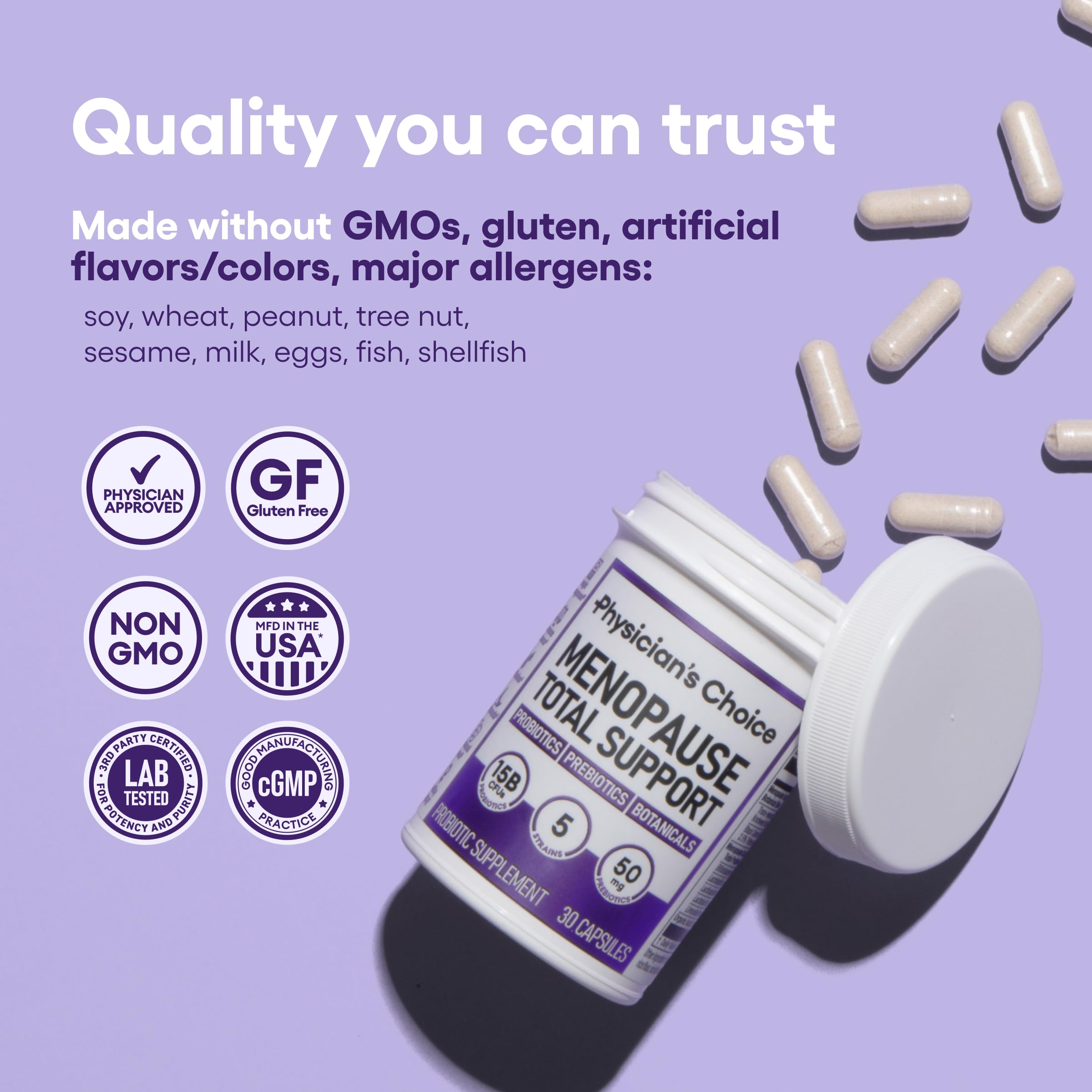 Physician's Choice Menopause Probiotic Supplement for Women - Supports Hormone Balance