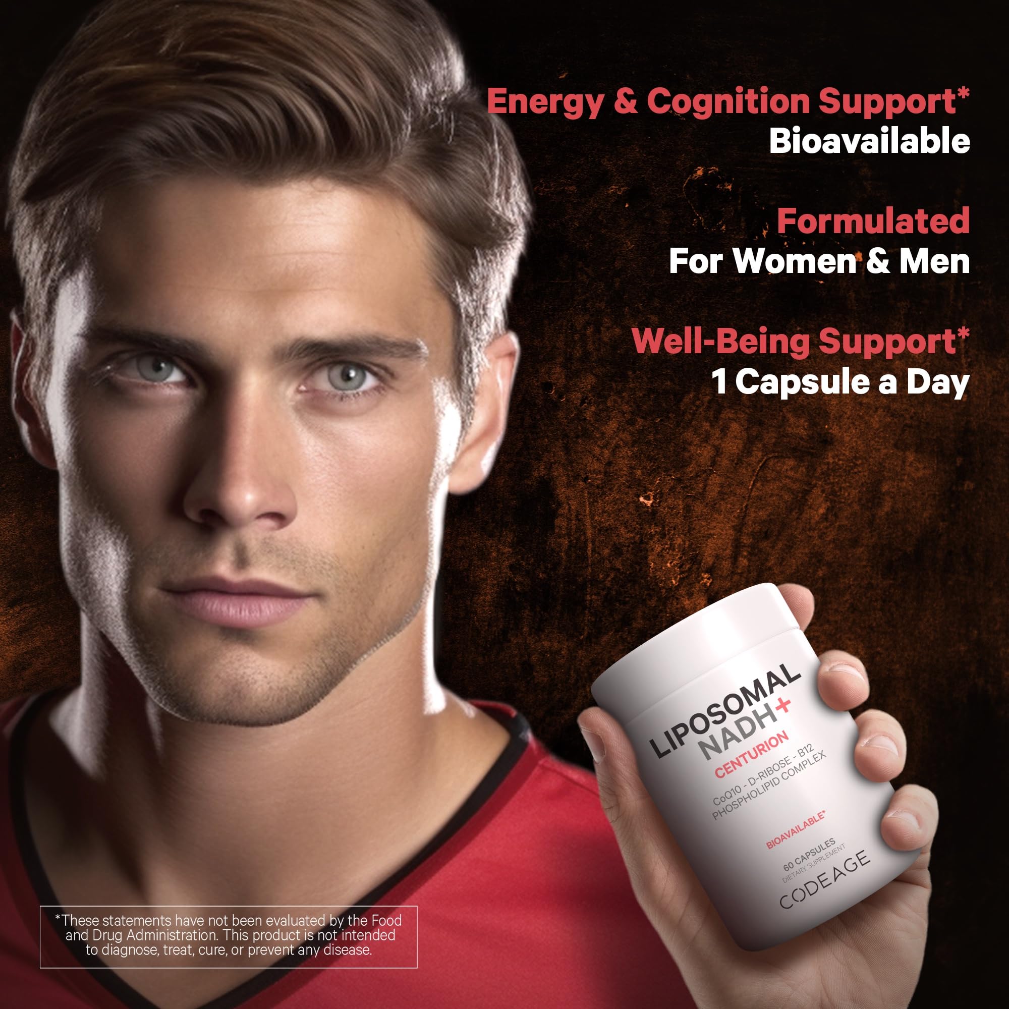Codeage Liposomal NADH+ Supplement - CoQ10 - Vitamin B12 - D-Ribose Bioenergy