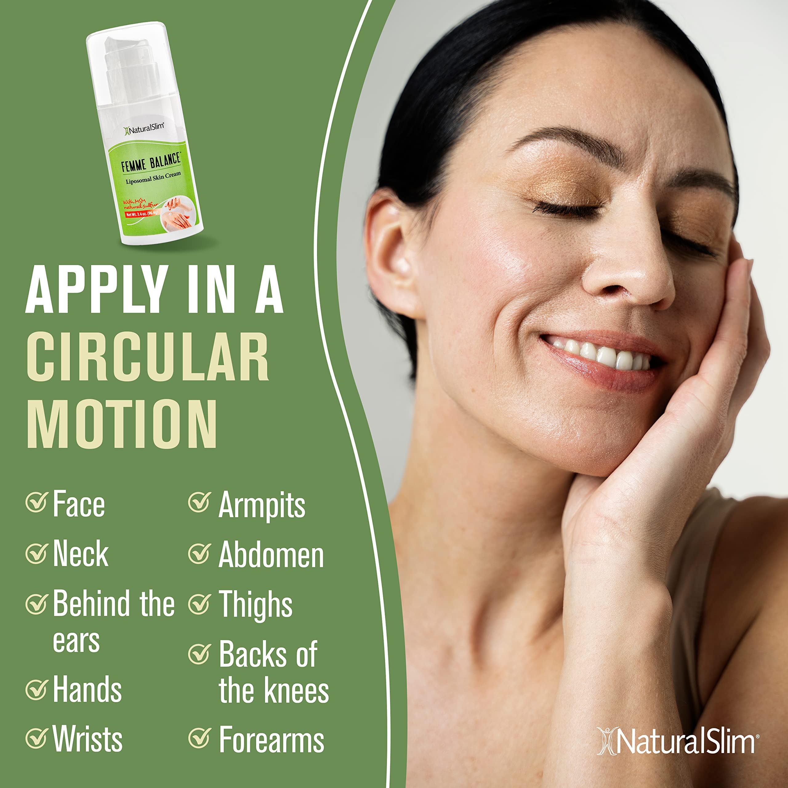 NaturalSlim Femme Balance - Progesterone Cream for Women - Natural Hormonal Balance & Menopause