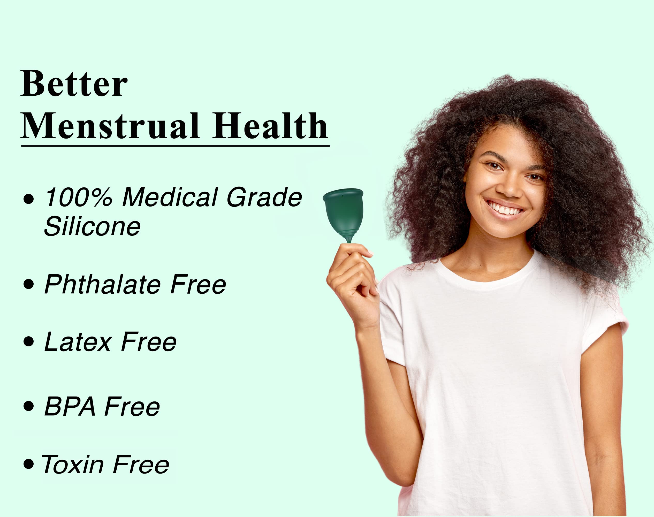 SHORDY Reusable Menstrual Cup (Small & Large) Set of 2 with Box, 100% Soft Silicone, Copa Menstruelle