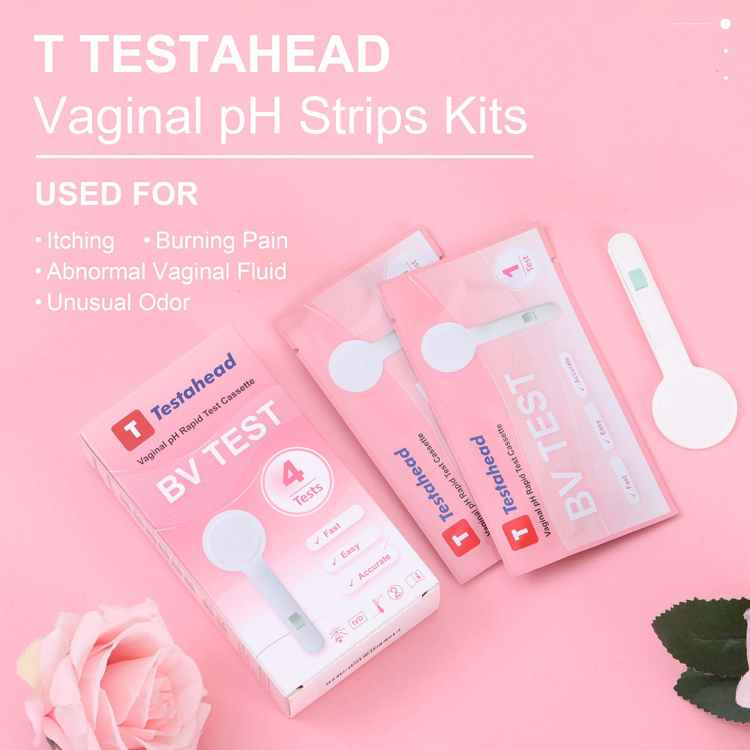 T TESTAHEAD Vaginal pH Test Strips, Feminine Health Vaginal pH Test Strips Kits