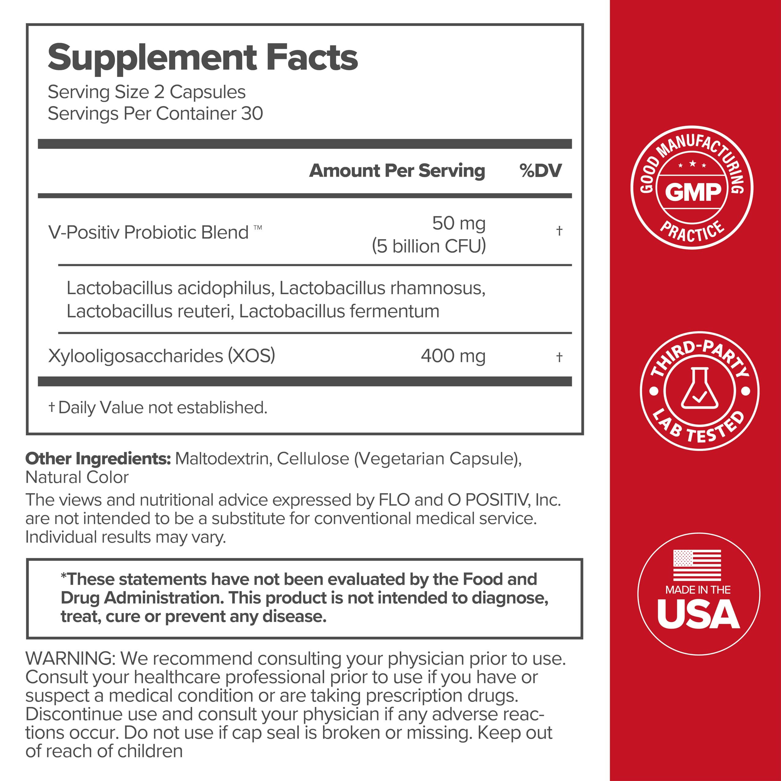 URO Vaginal Probiotics for Women pH Balance with Prebiotics & Lactobacillus Probiotic Blend