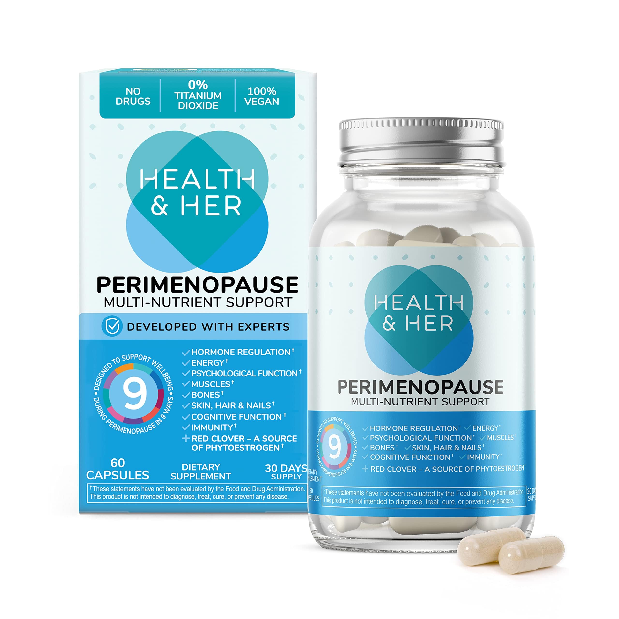 Health & Her Perimenopause Multi-Nutrient Support, Support for Wellbeing During Pre-Menopause