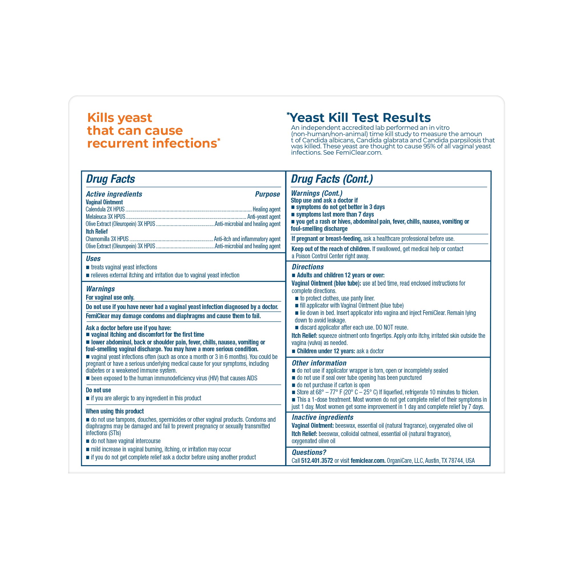 FemiClear 1-Day Dose Restoratives Complex Probiotic Bundle