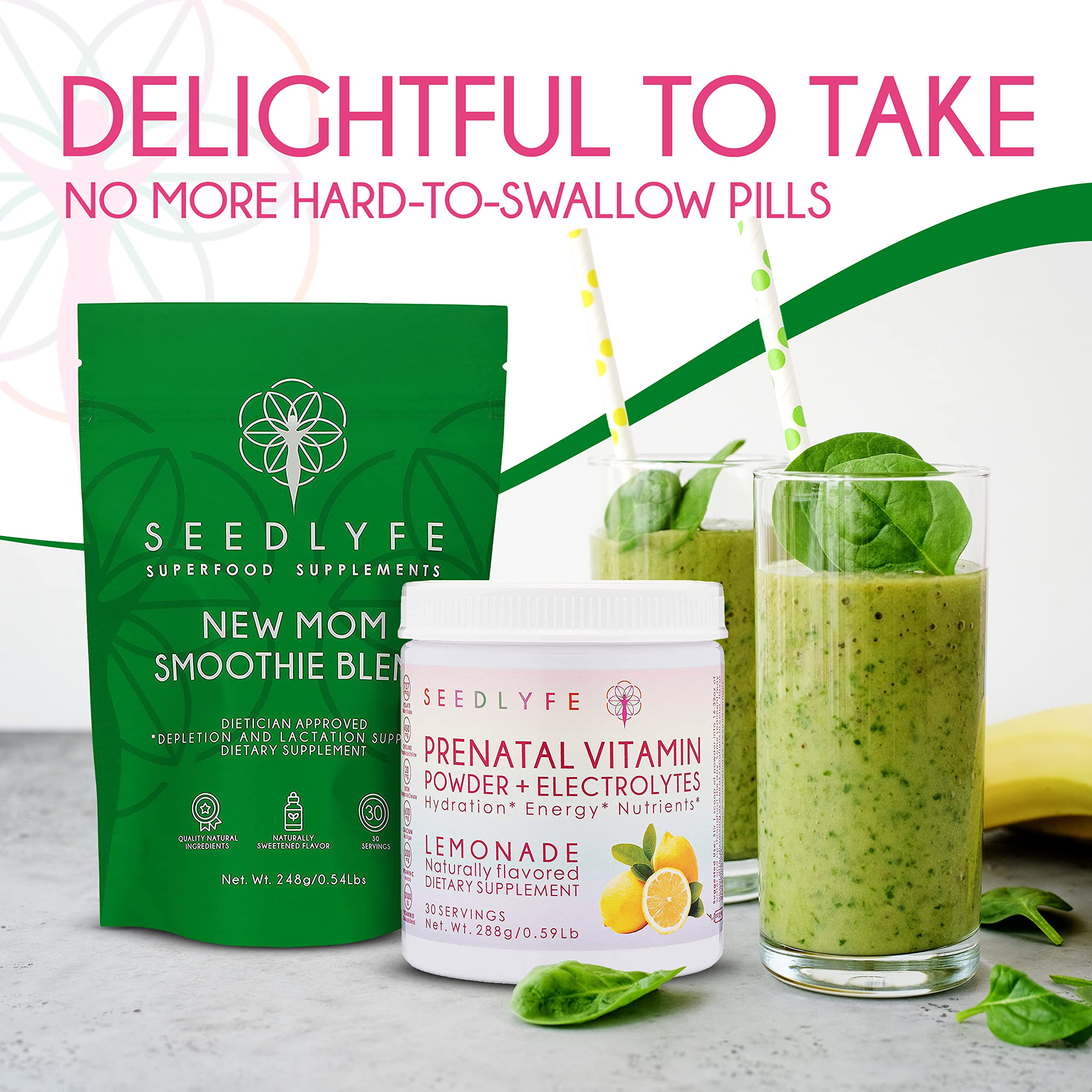 seedlyfe New Mother Postnatal Supplement Care Bundle - Lactation Superfood Smoothie