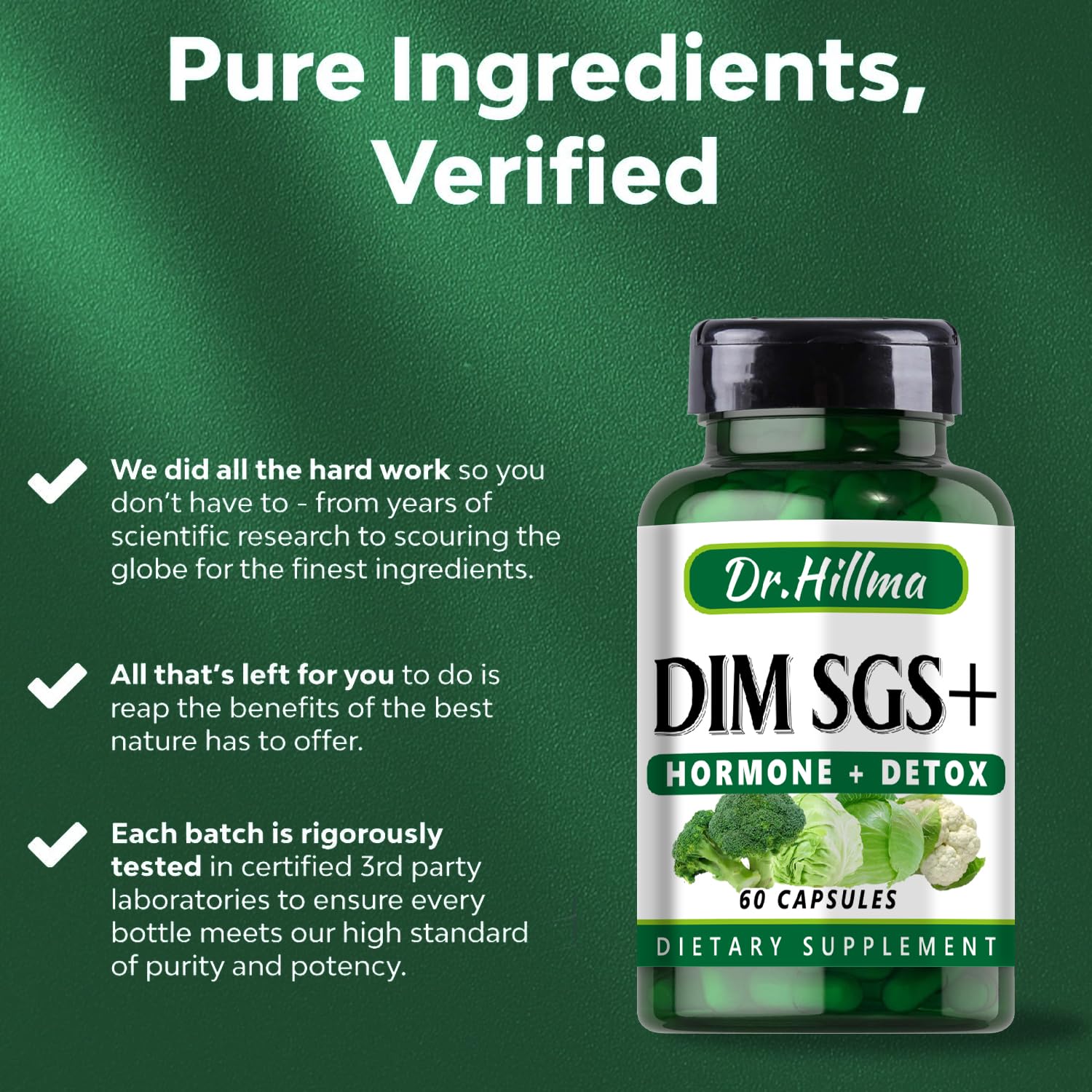DIM Supplement 200mg Balance Your Hormones Naturally | Hormonal Harmony for Women & Men