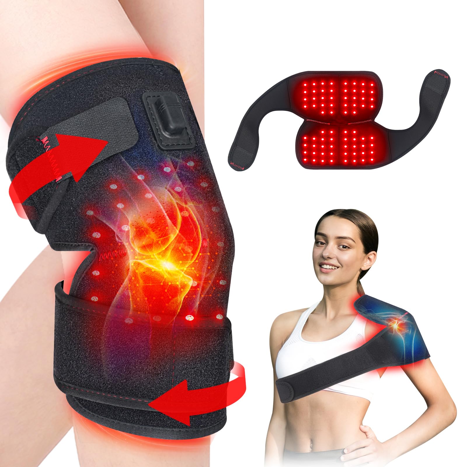 Red Light Therapy for Knee, 660nm Red Light and 850nm Near Infrared Light Therapy Device