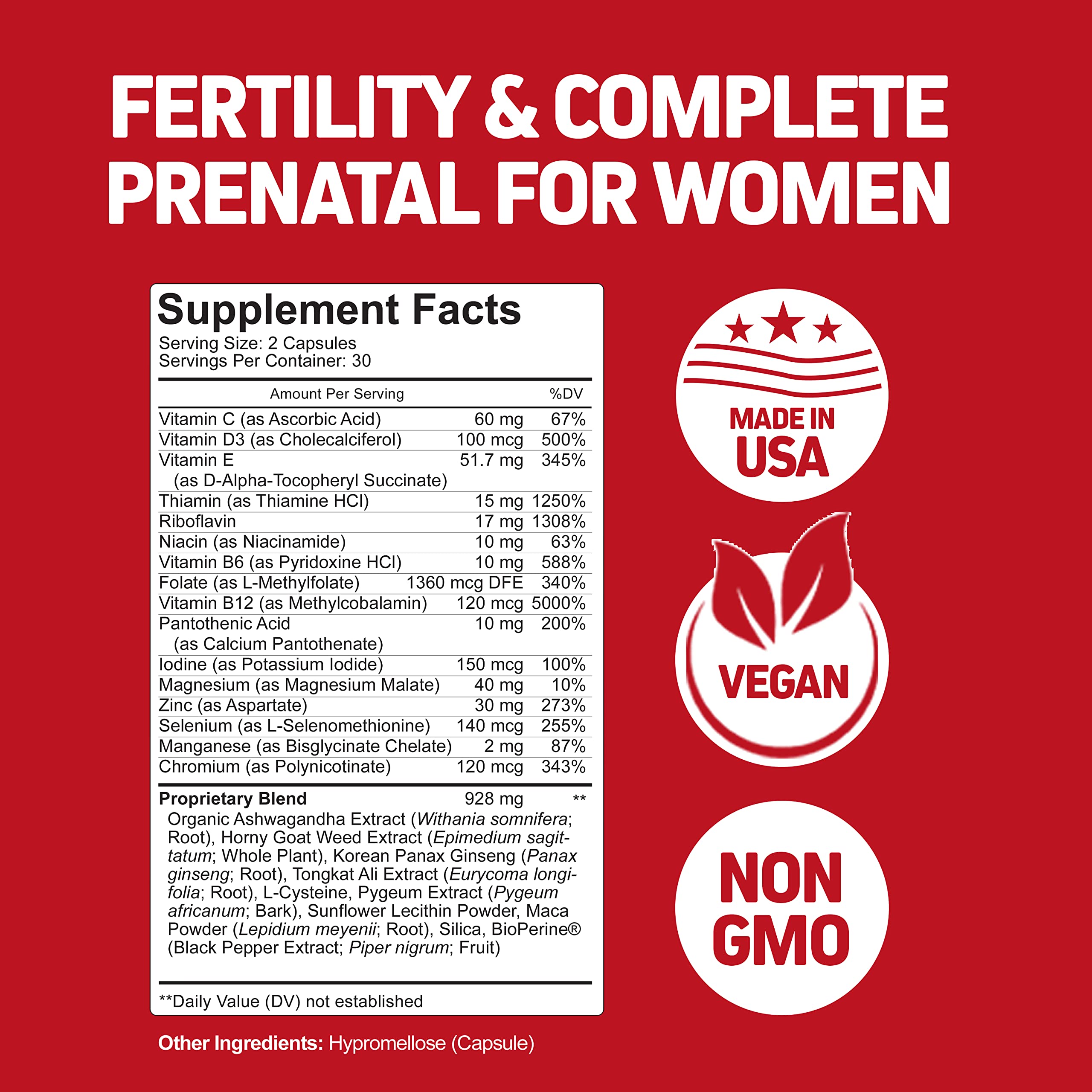 Fertility Supplements for Women to Help Pregnancy & Better Conception + Prenatal Vitamins