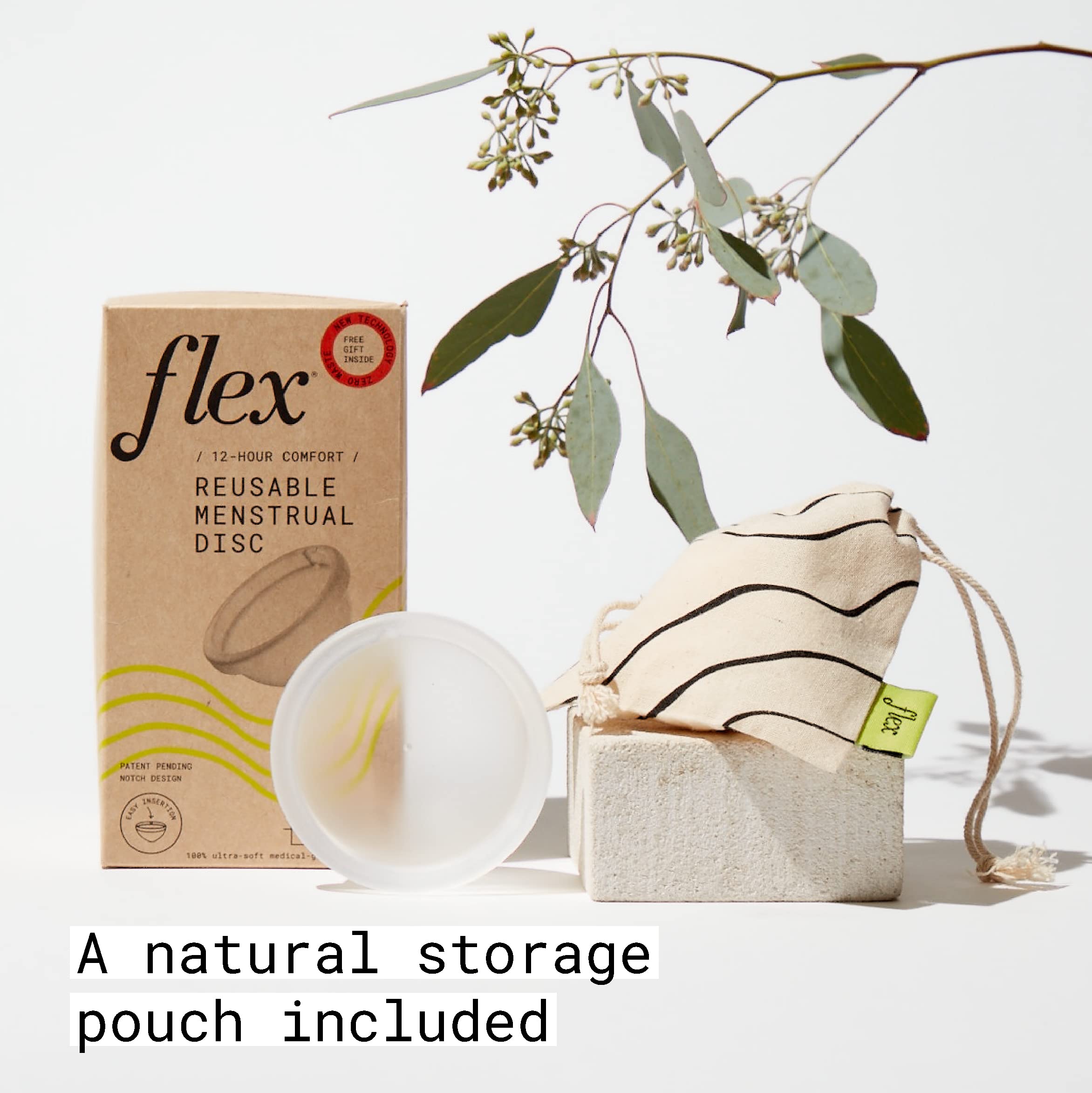 Flex Reusable Disc | Reusable Menstrual Disc | Tampon, Pad, and Cup Alternative | Capacity of 6 Super