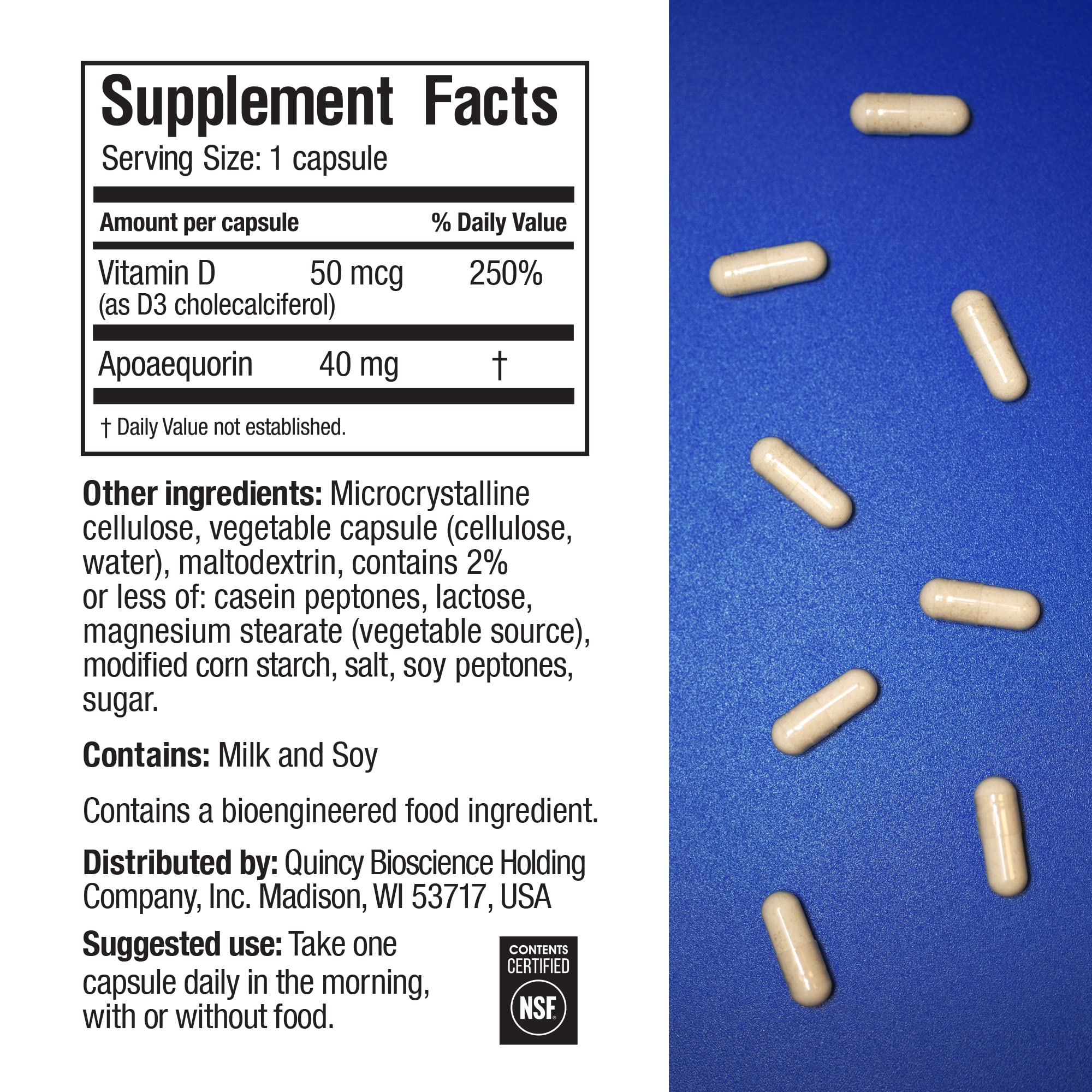 Prevagen Improves Memory - Professional Formula 40mg, 30 Capsules |1 Pack| with Apoae