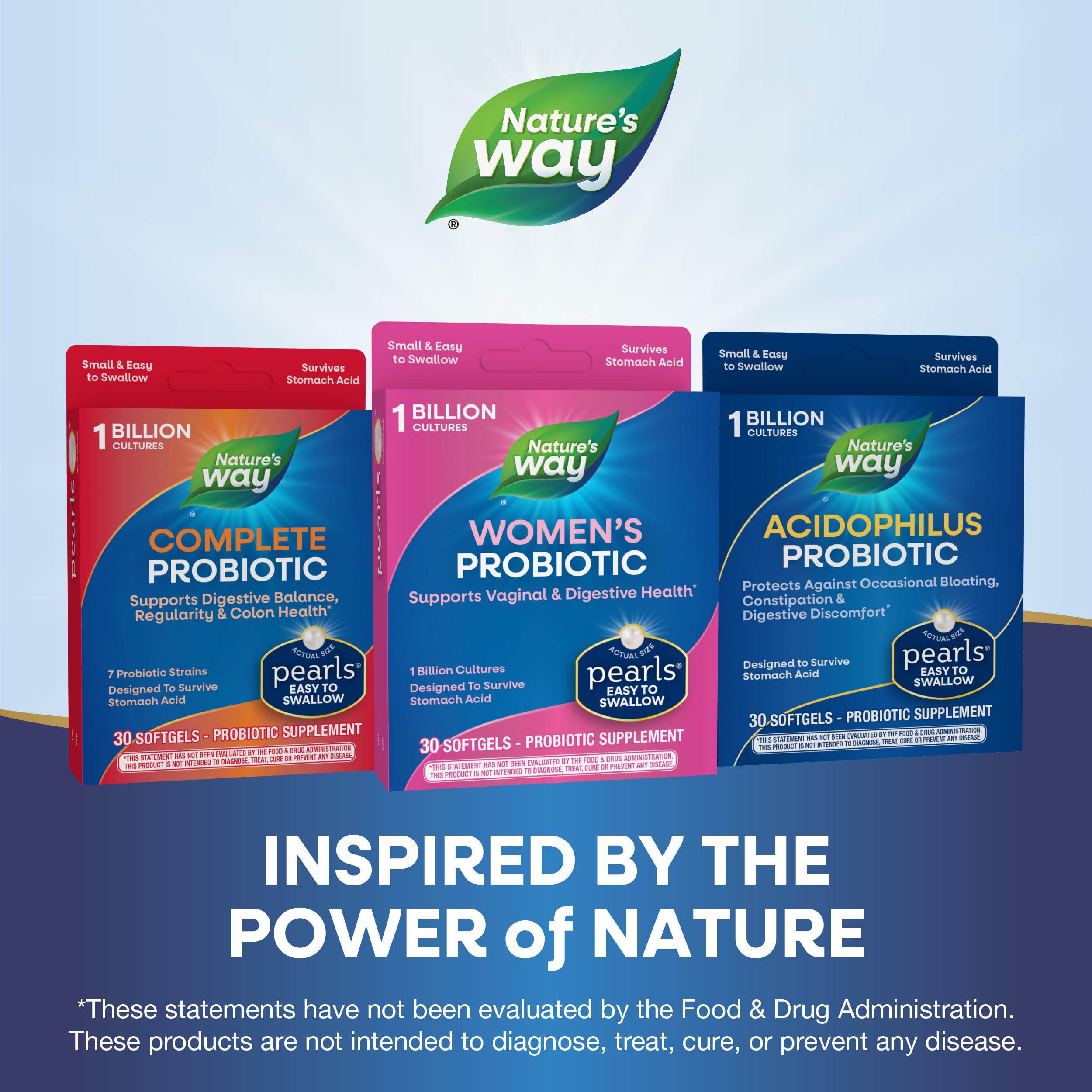Nature's Way Women's Probiotic Pearls, Supports Vaginal and Digestive Health*, 1 Billion Live Cultures