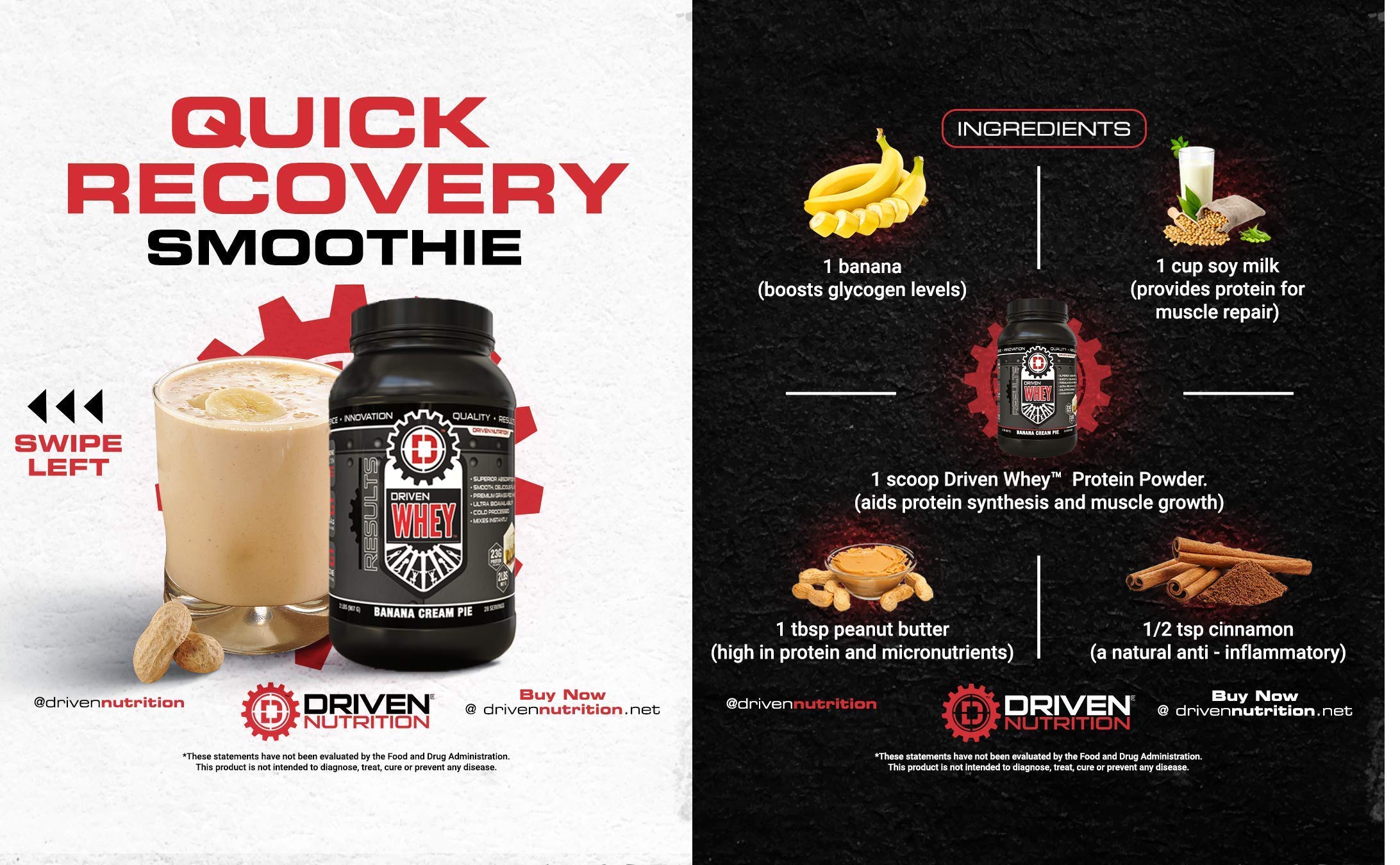 Driven WHEY- Grass Fed Whey Protein Powder: Delicious, Clean Protein Shake